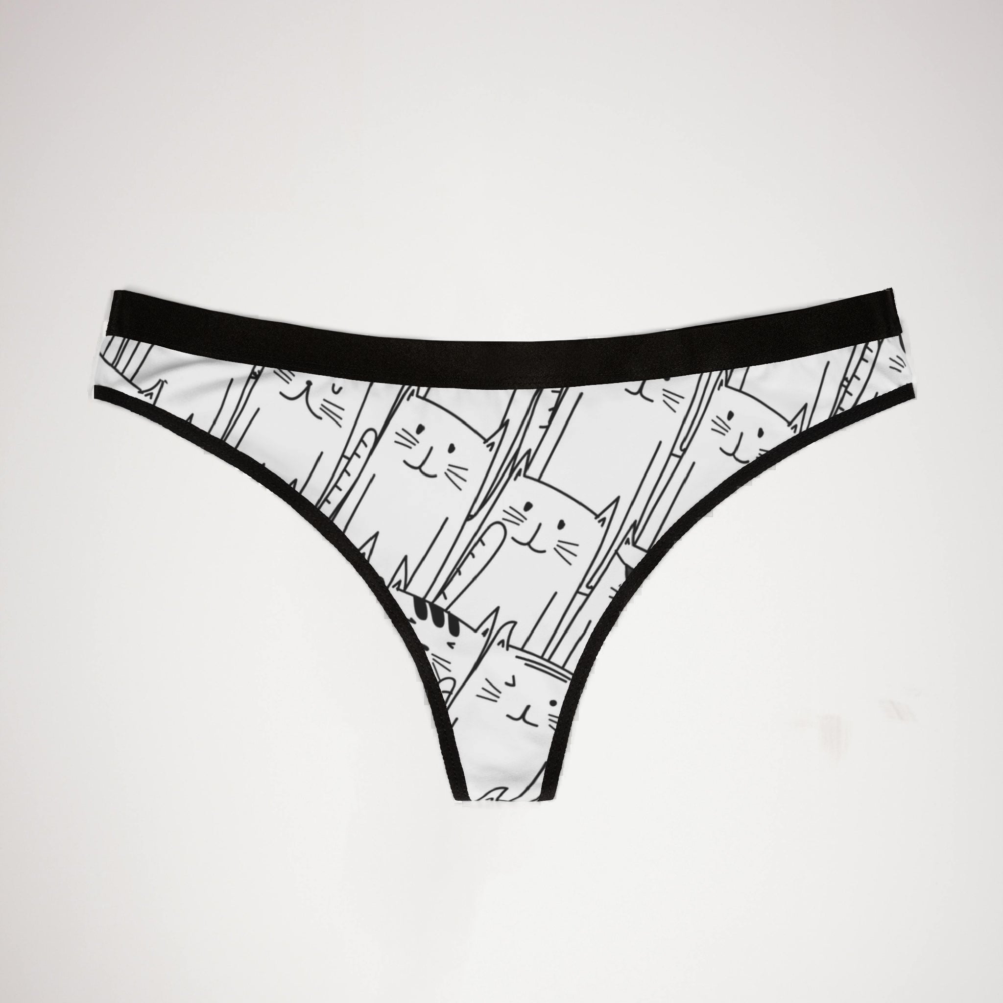 Women's thongs cute cat