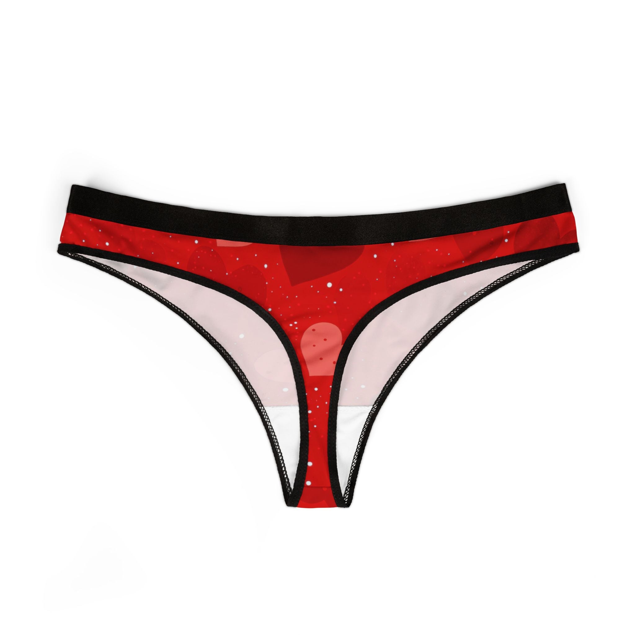 Women's thongs valentine red heart one one