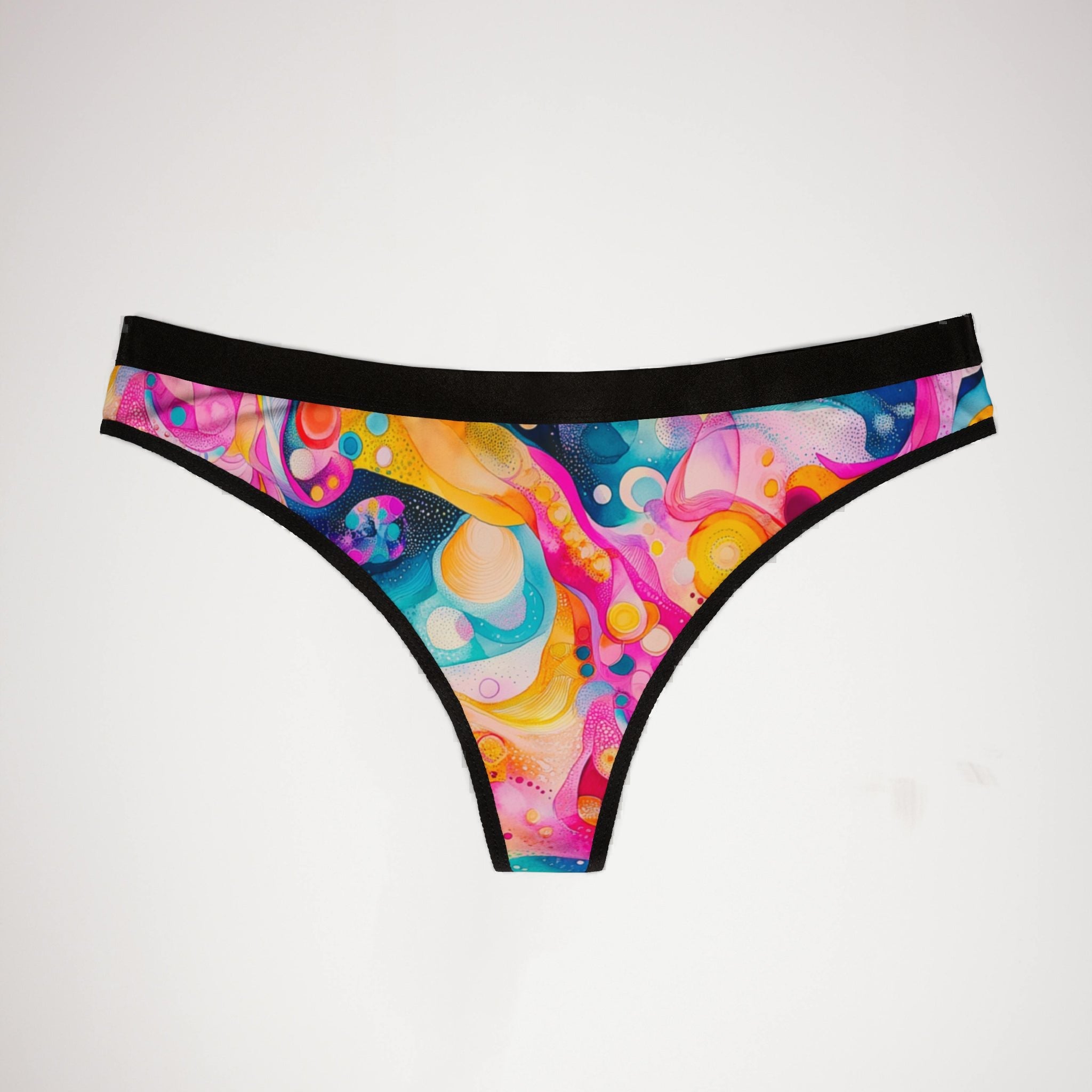 Women's thongs watercolor abstract
