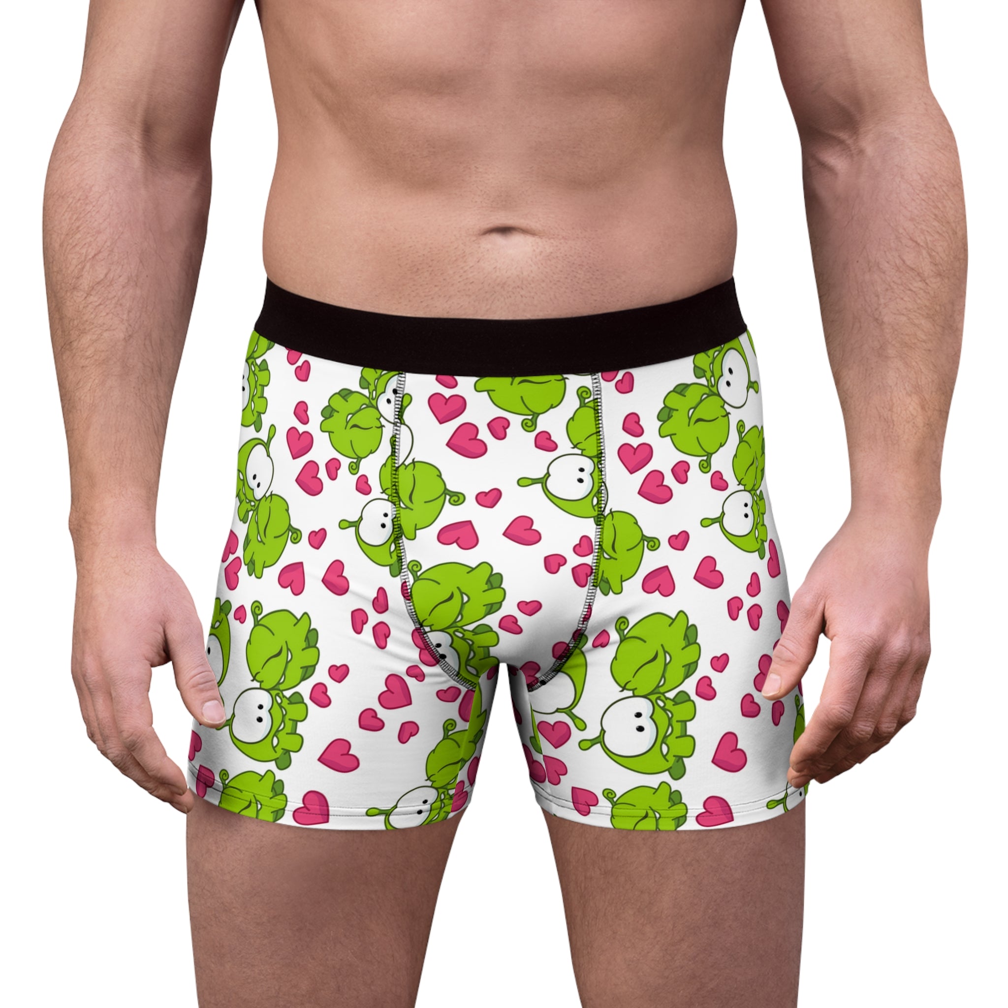 Men's boxer briefs om nom kiss valentine white