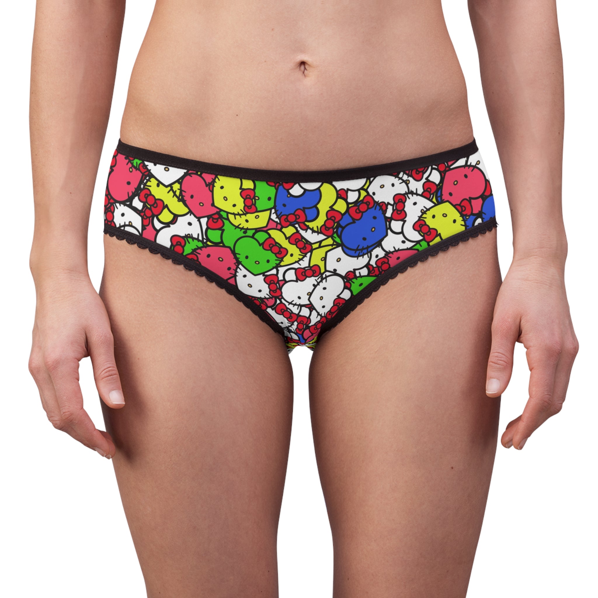 Women's briefs kitty hearts multi colors nature