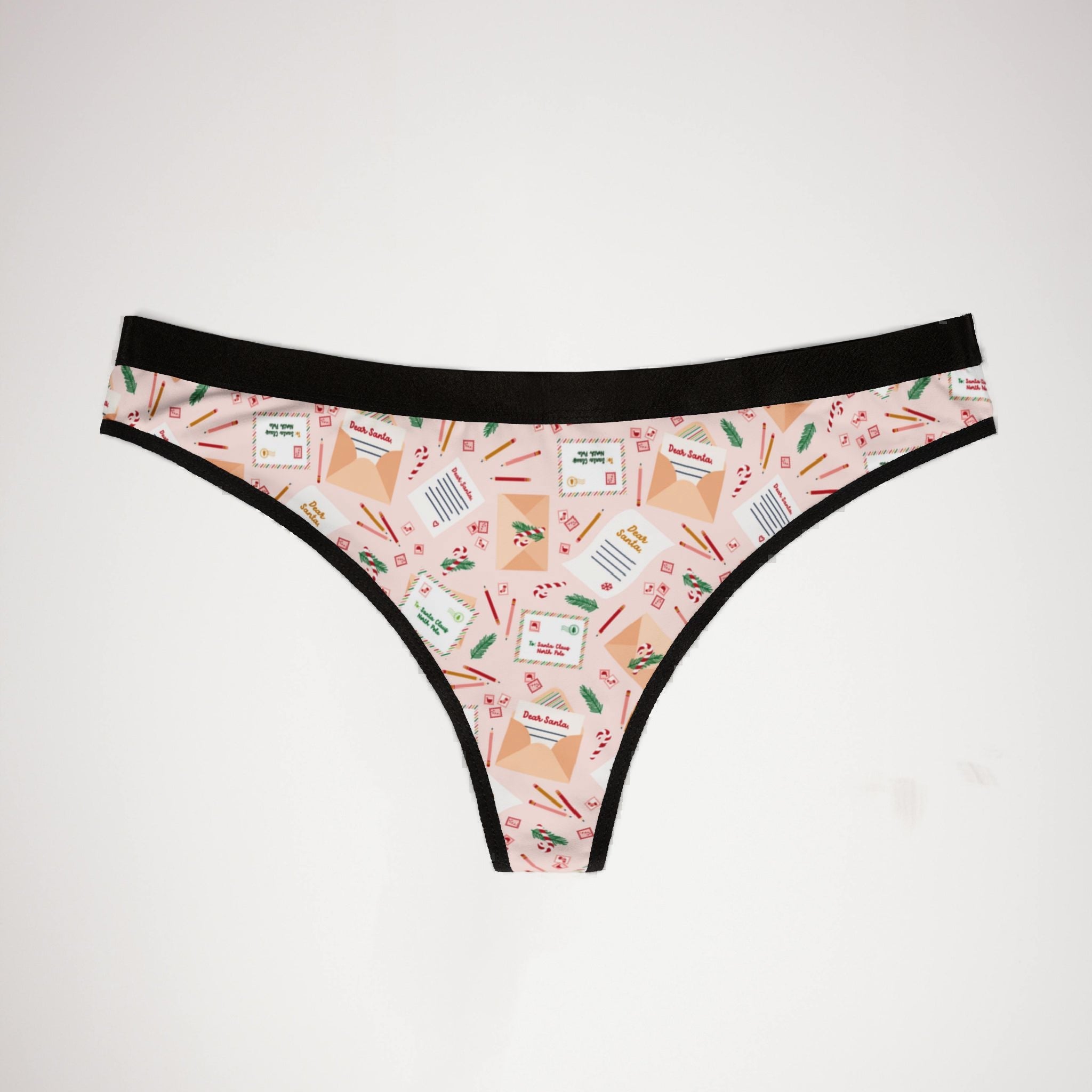Women's thongs letters to santa christmas