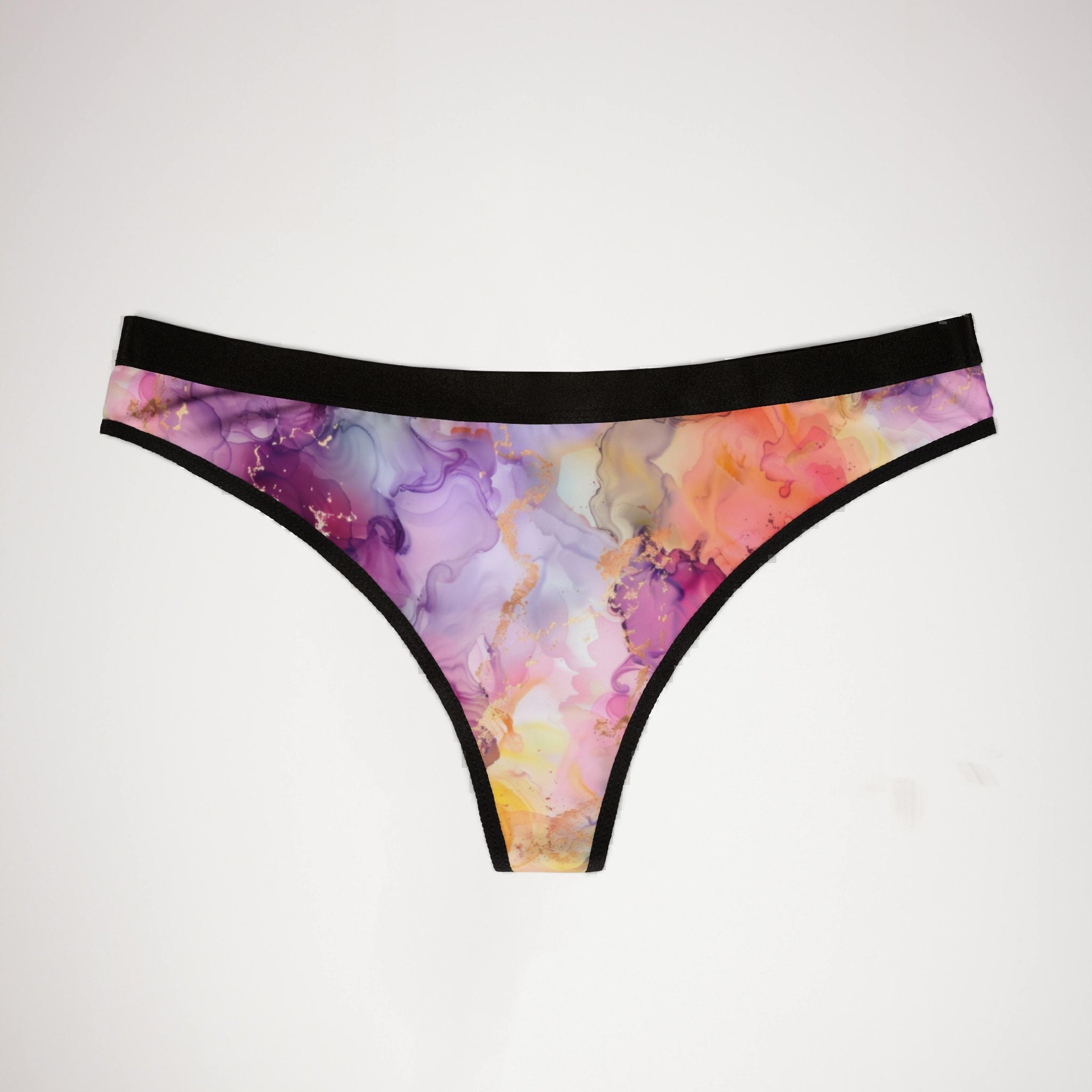 Women's thongs pastel alcohol ink