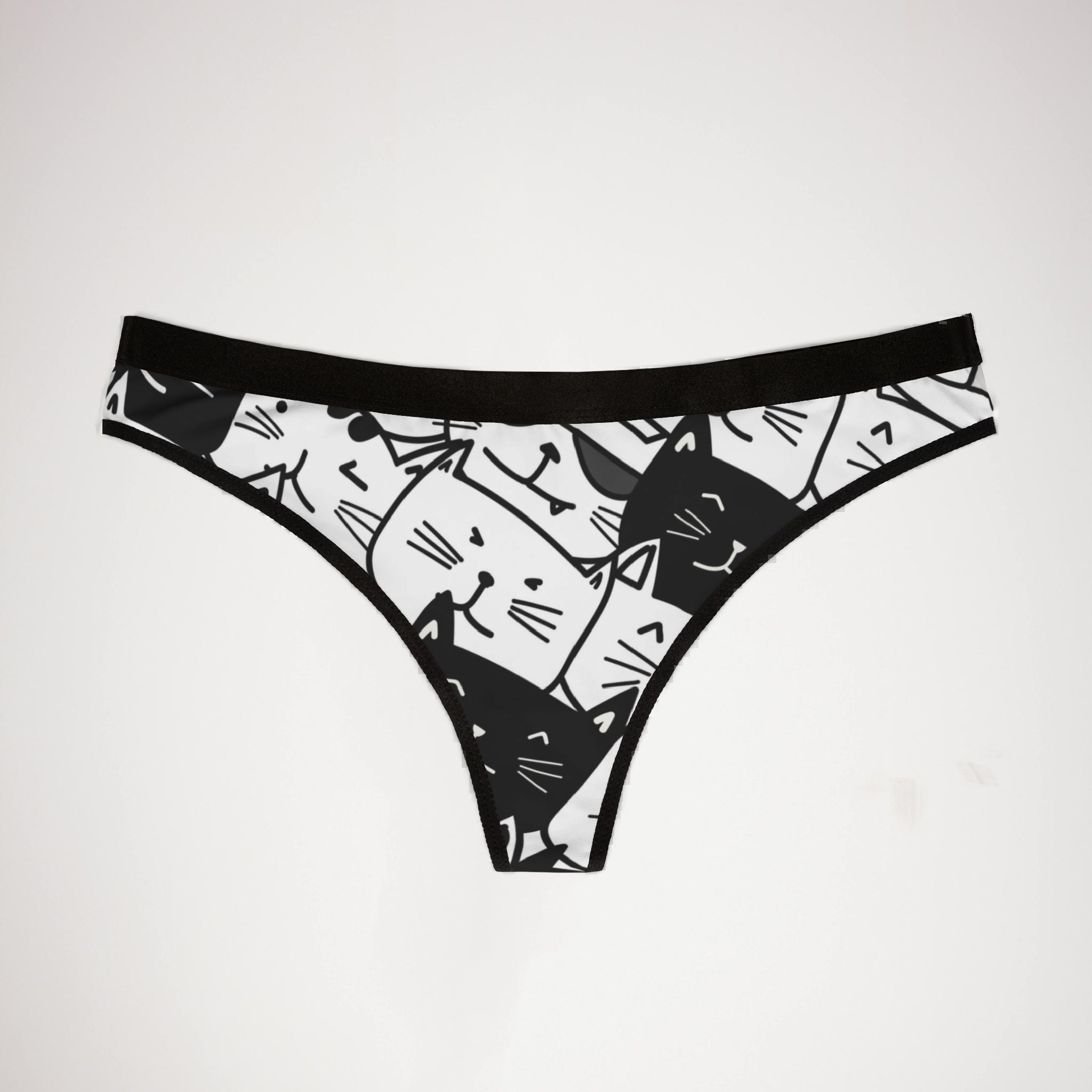 Women's thongs cute cat