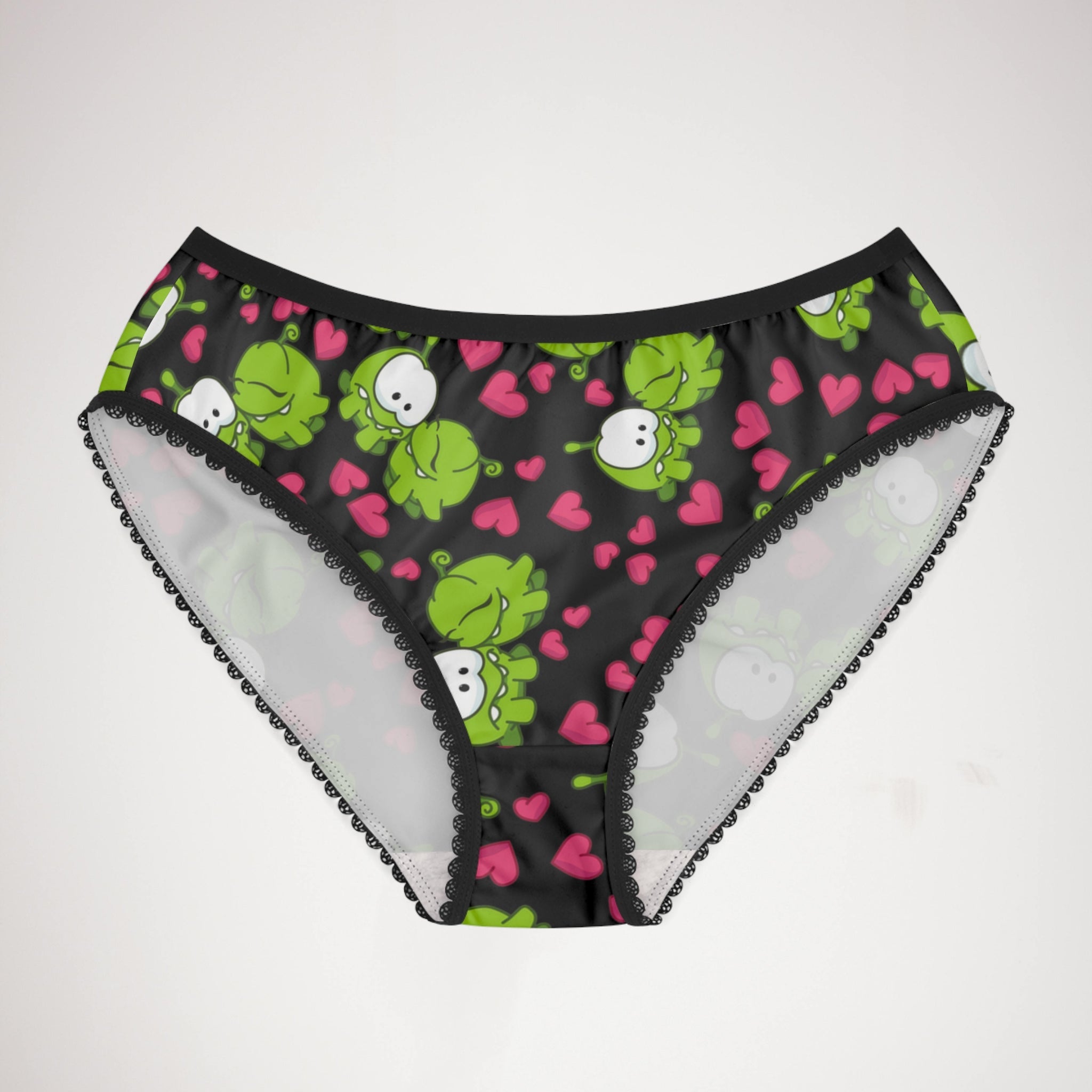 Women's briefs om nom kiss valentine black