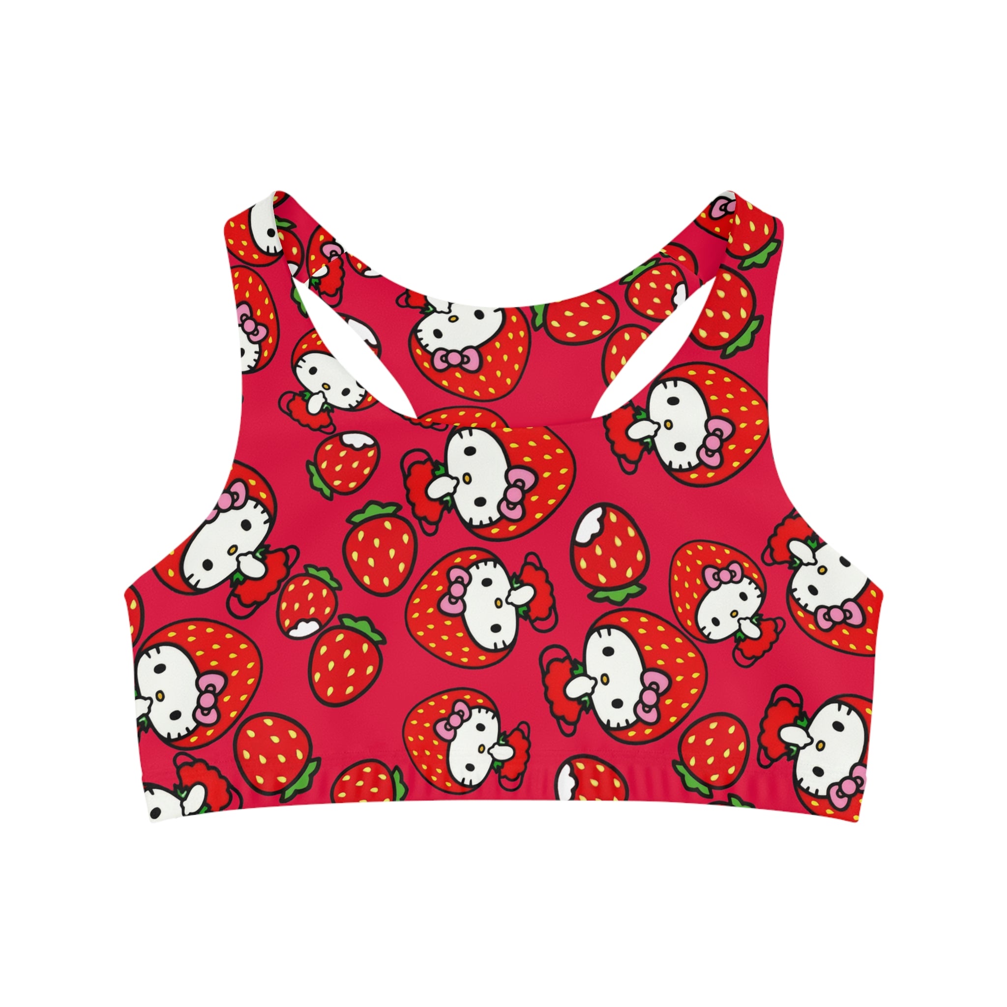 Sports bra kitty strawberry valentine red