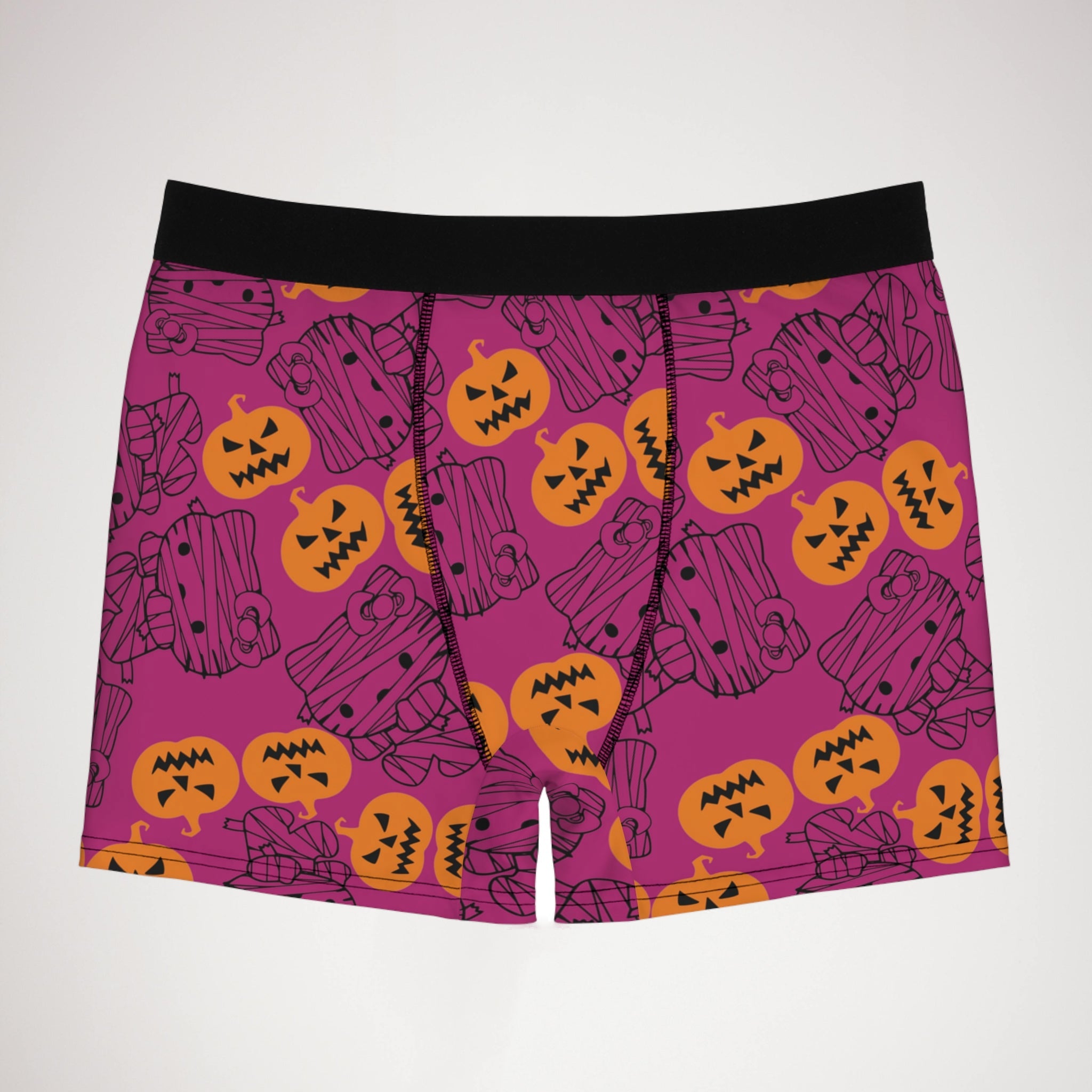 Men's boxer briefs mummy kitty pumpkin pink