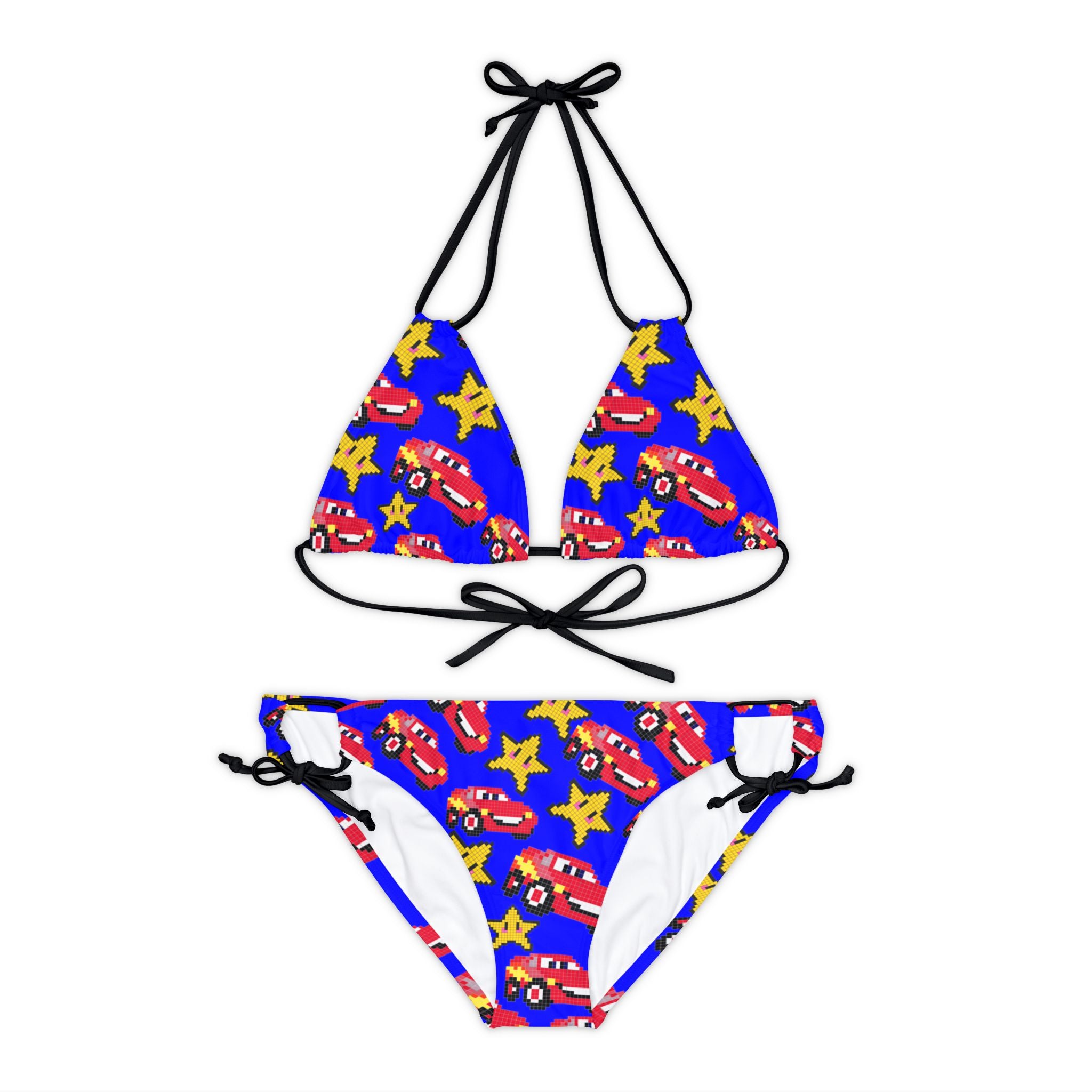 Strappy bikini set mcqueen stars blue