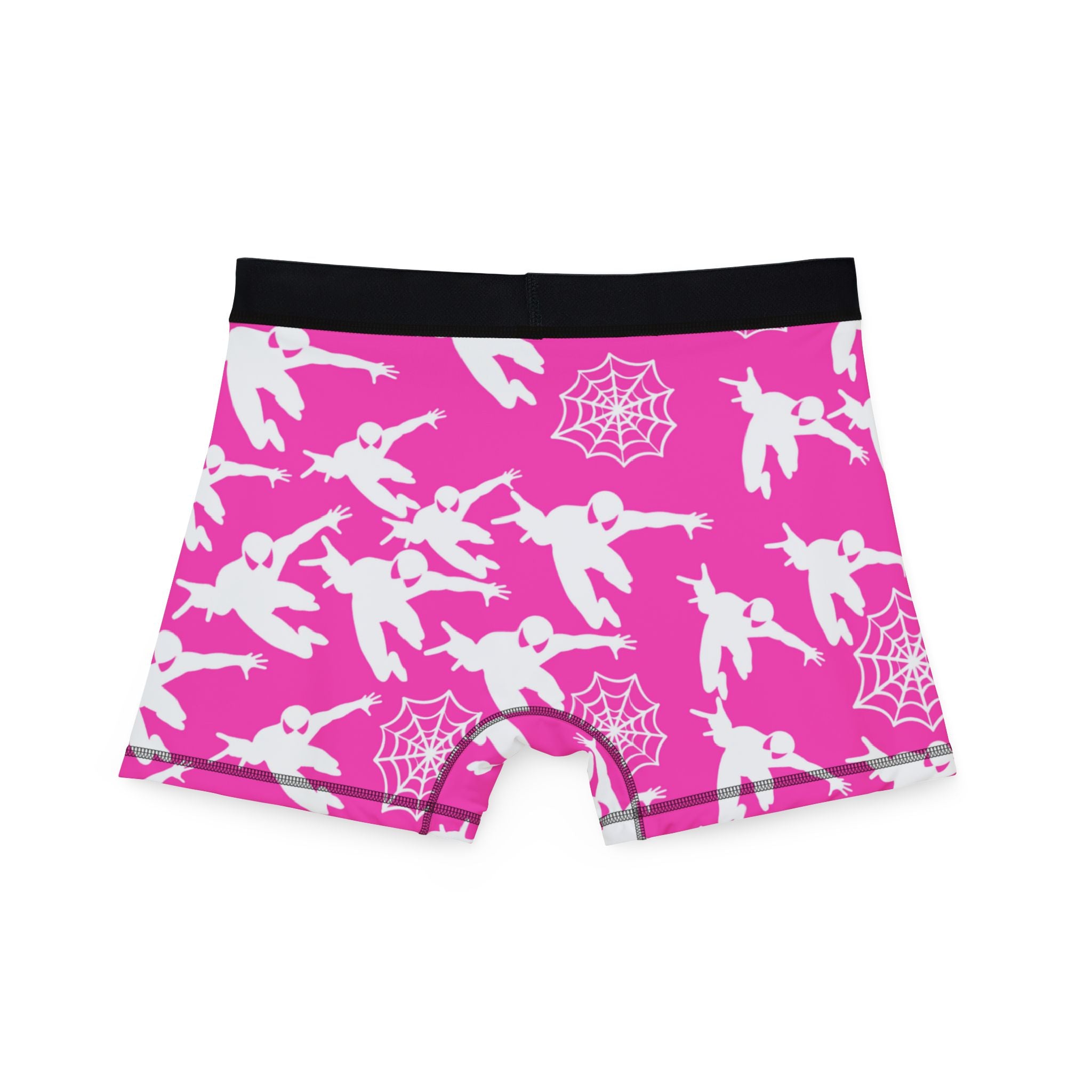 Men's boxers spiderman web plain pink