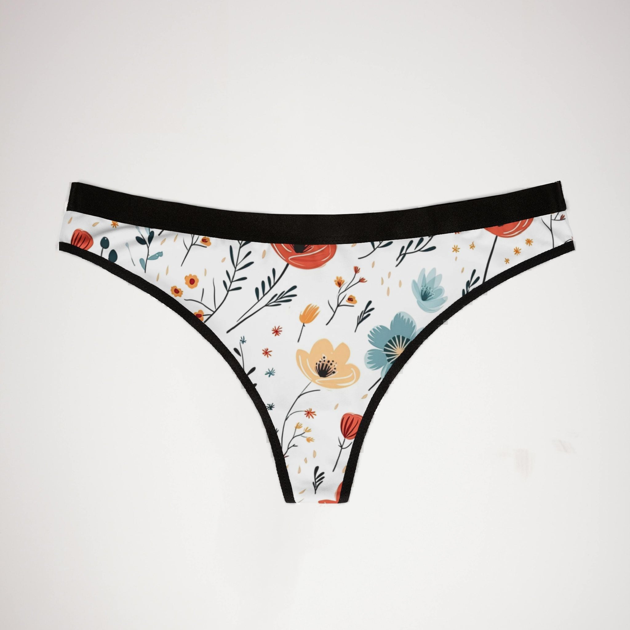 Women's thongs minimal boho flowers