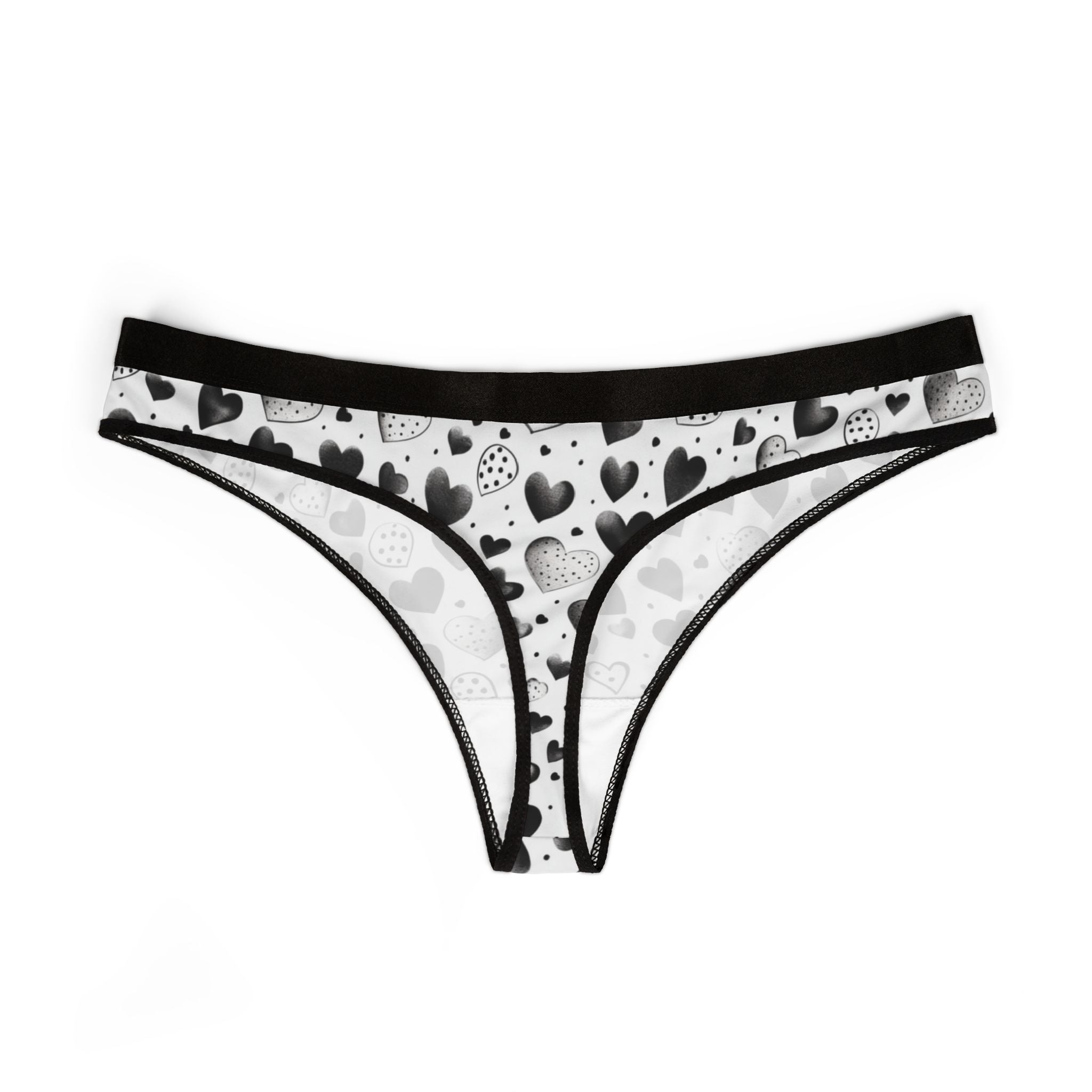 Women's thongs valentines day heart extra