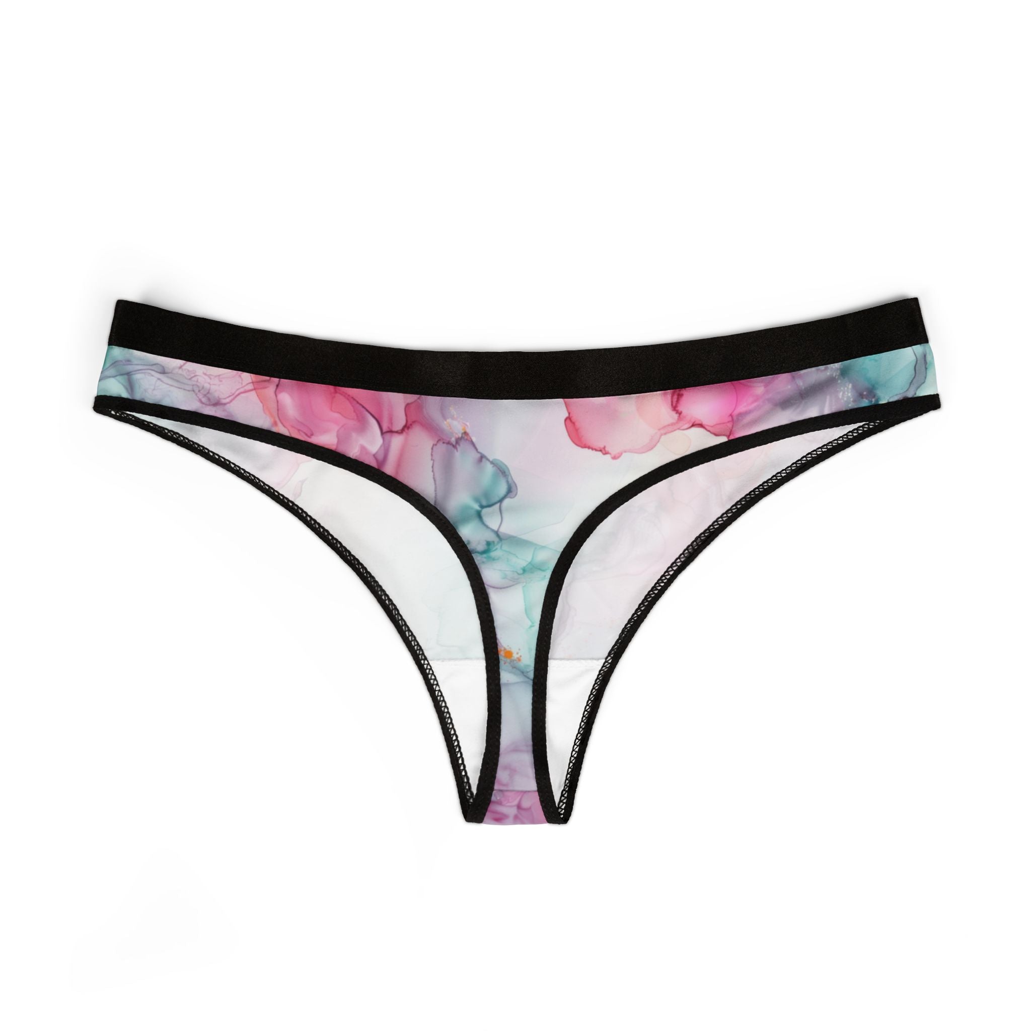 Women's thongs pastel alcohol ink