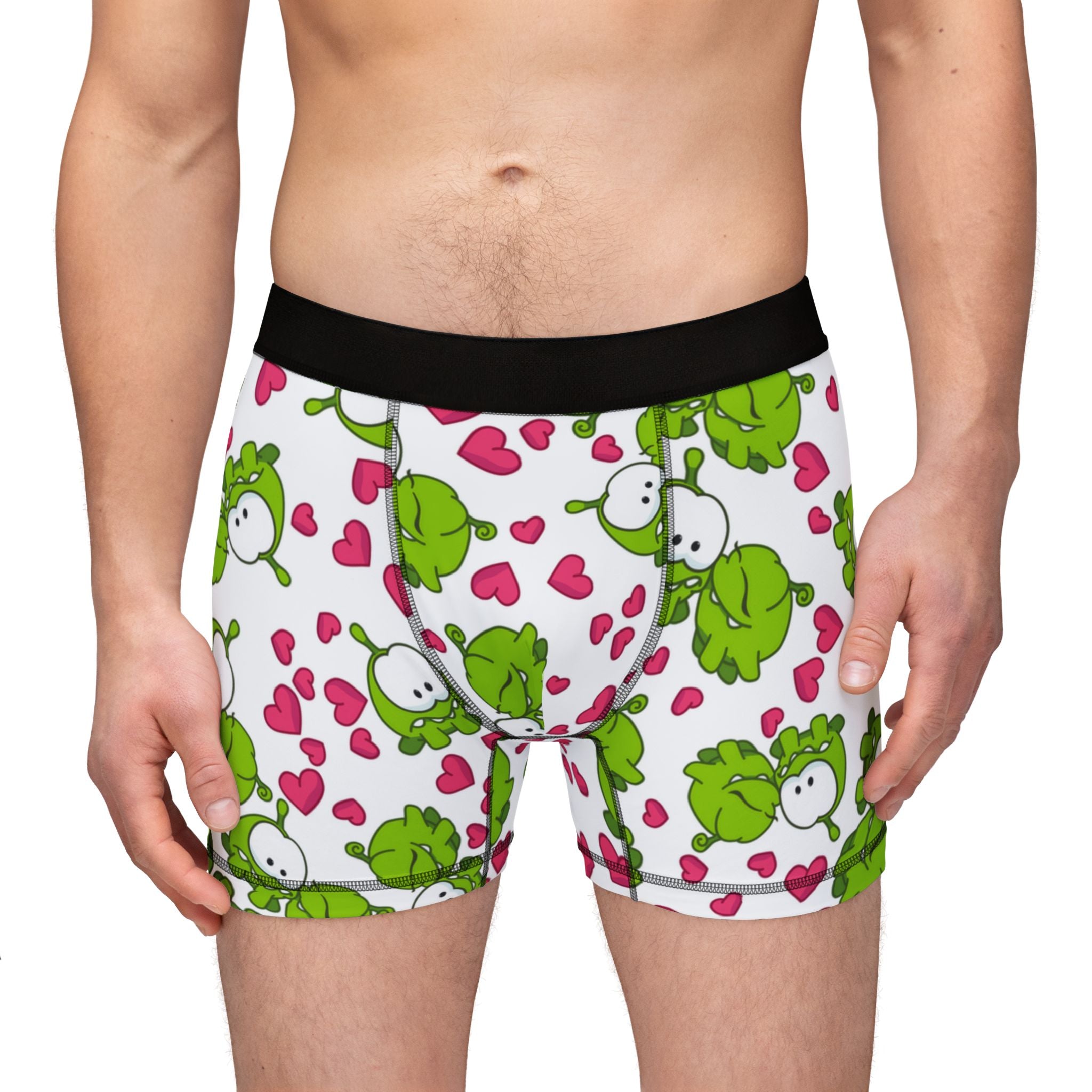 Men's boxers om nom kiss valentine white