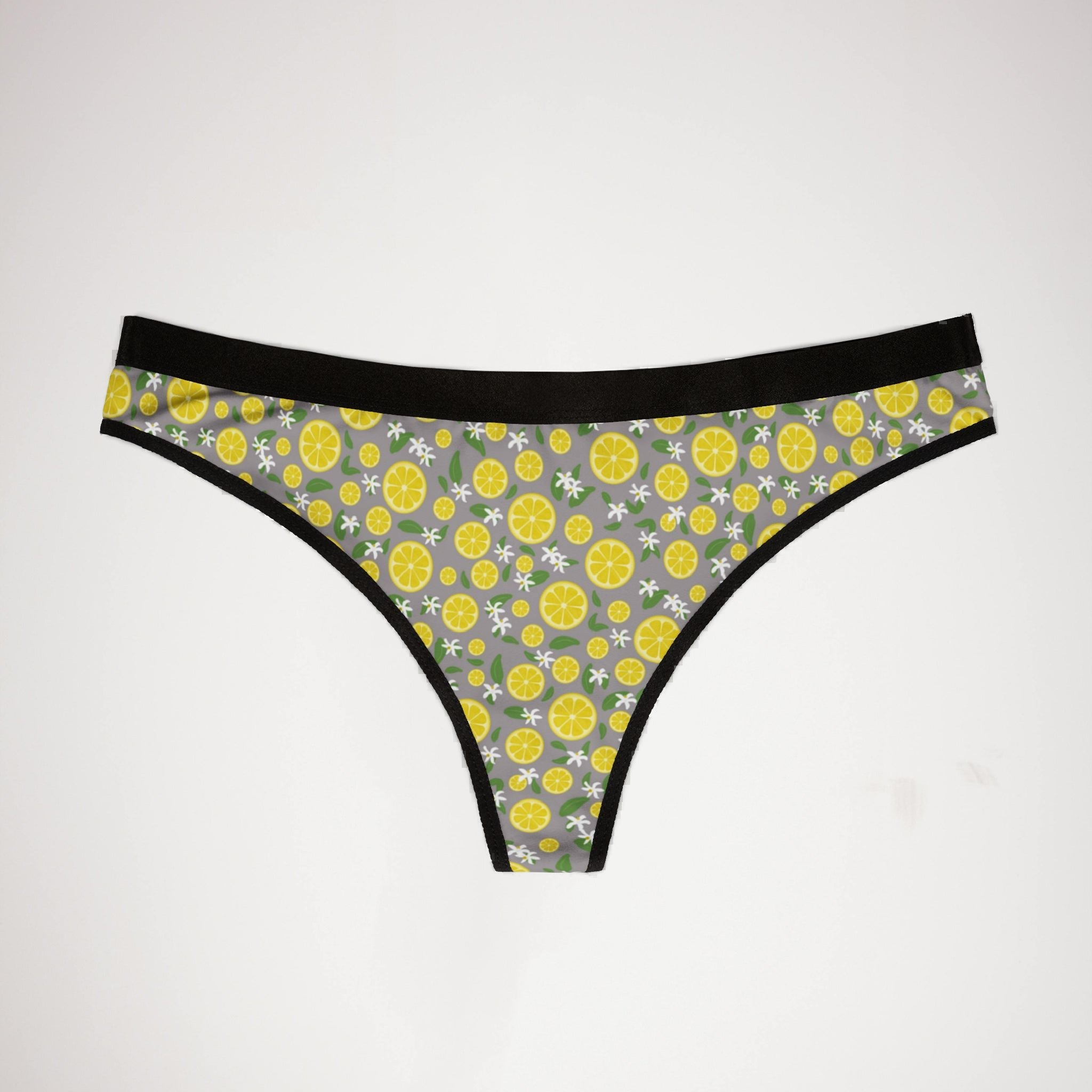 Women's thongs lemon fruit