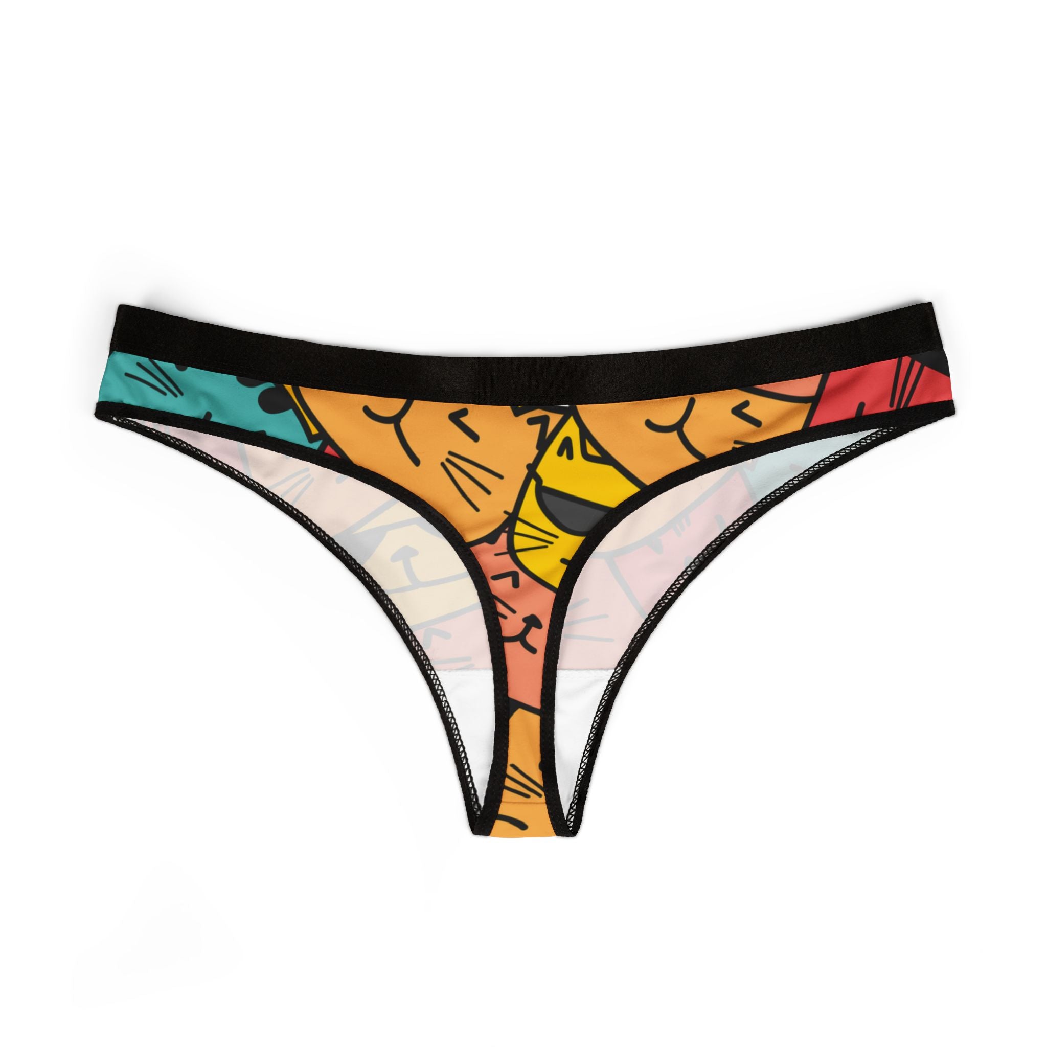 Women's thongs cute cat