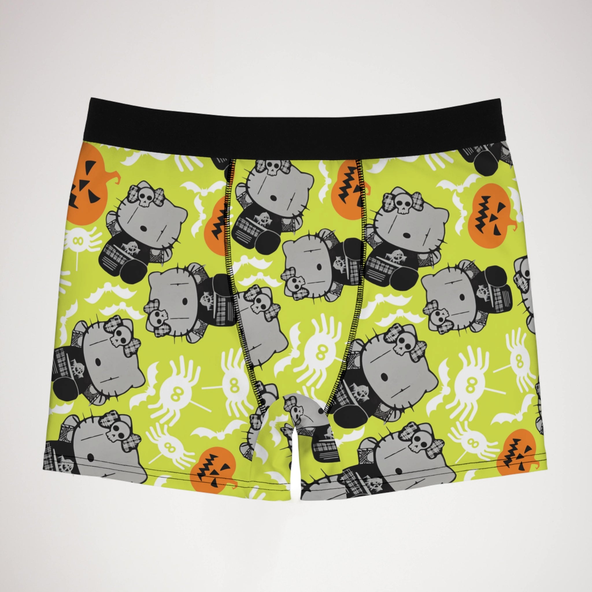 Men's boxer briefs kitty blank pumpkin halloween yellow