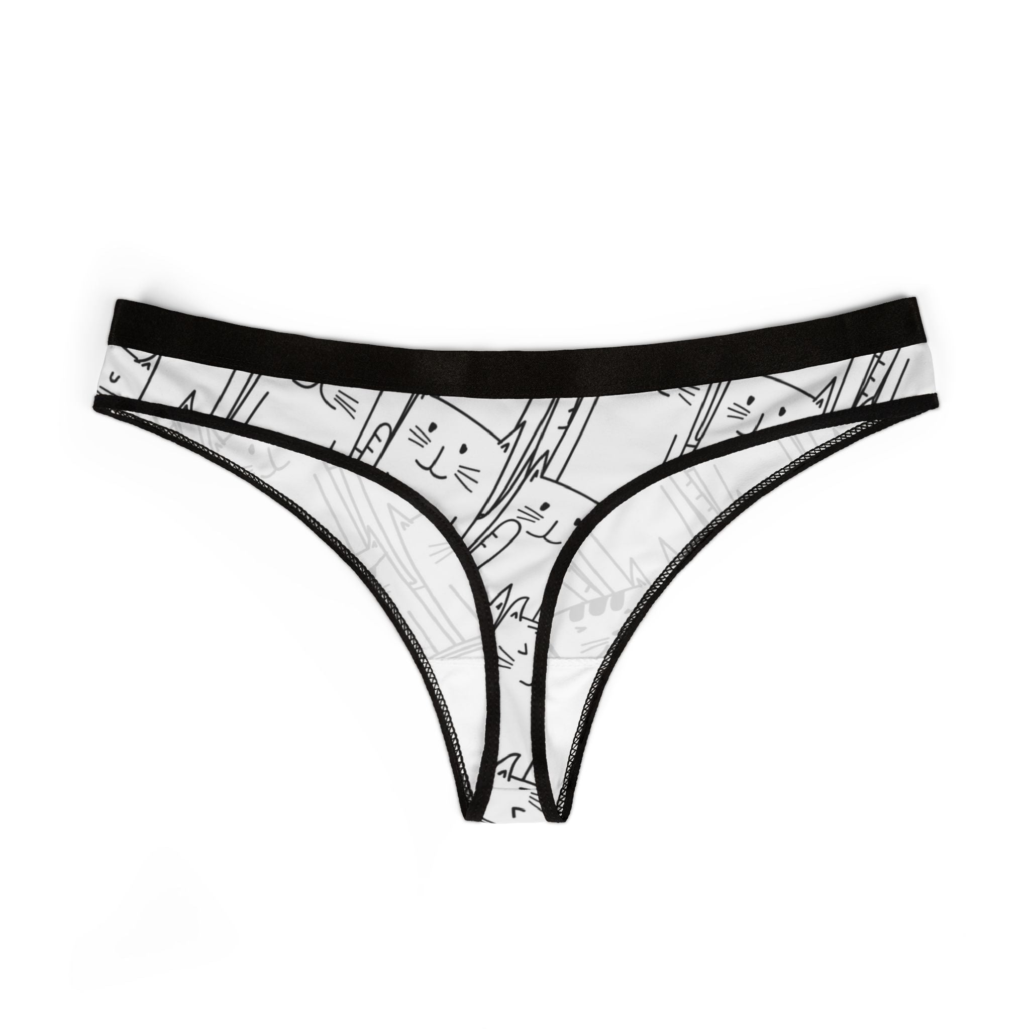 Women's thongs cute cat