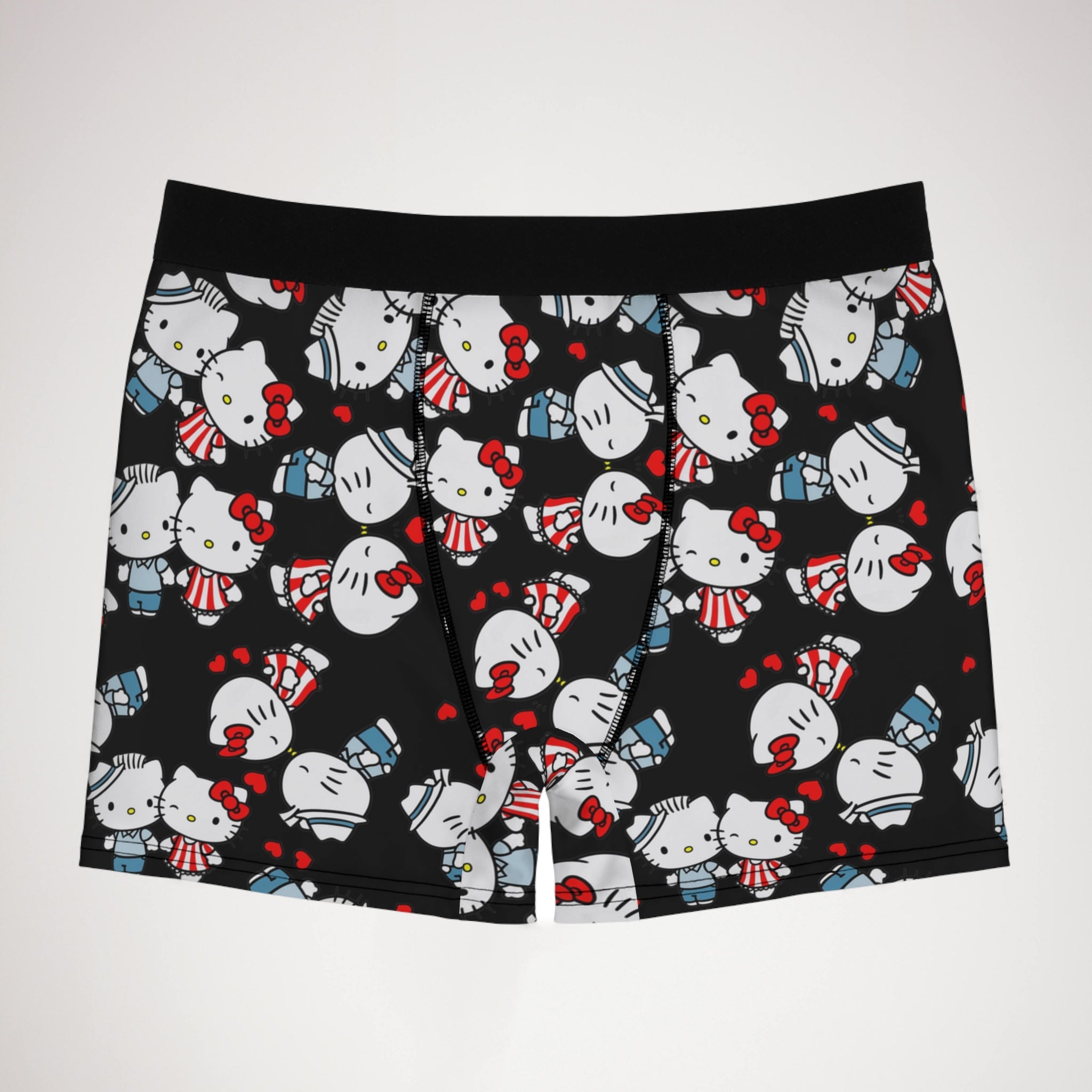 Men's boxer briefs kitty kiss wedding black