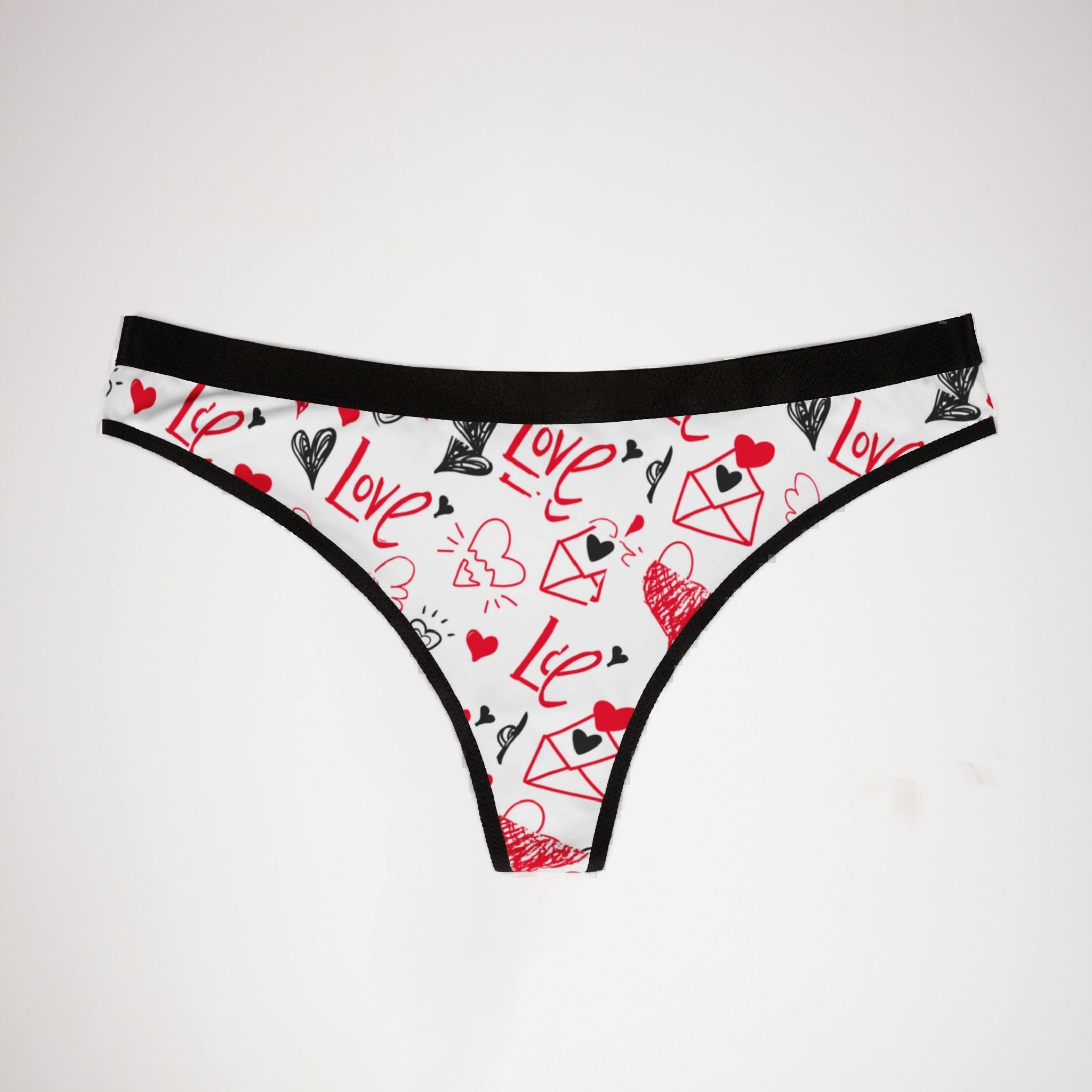 Women's thongs about valentines