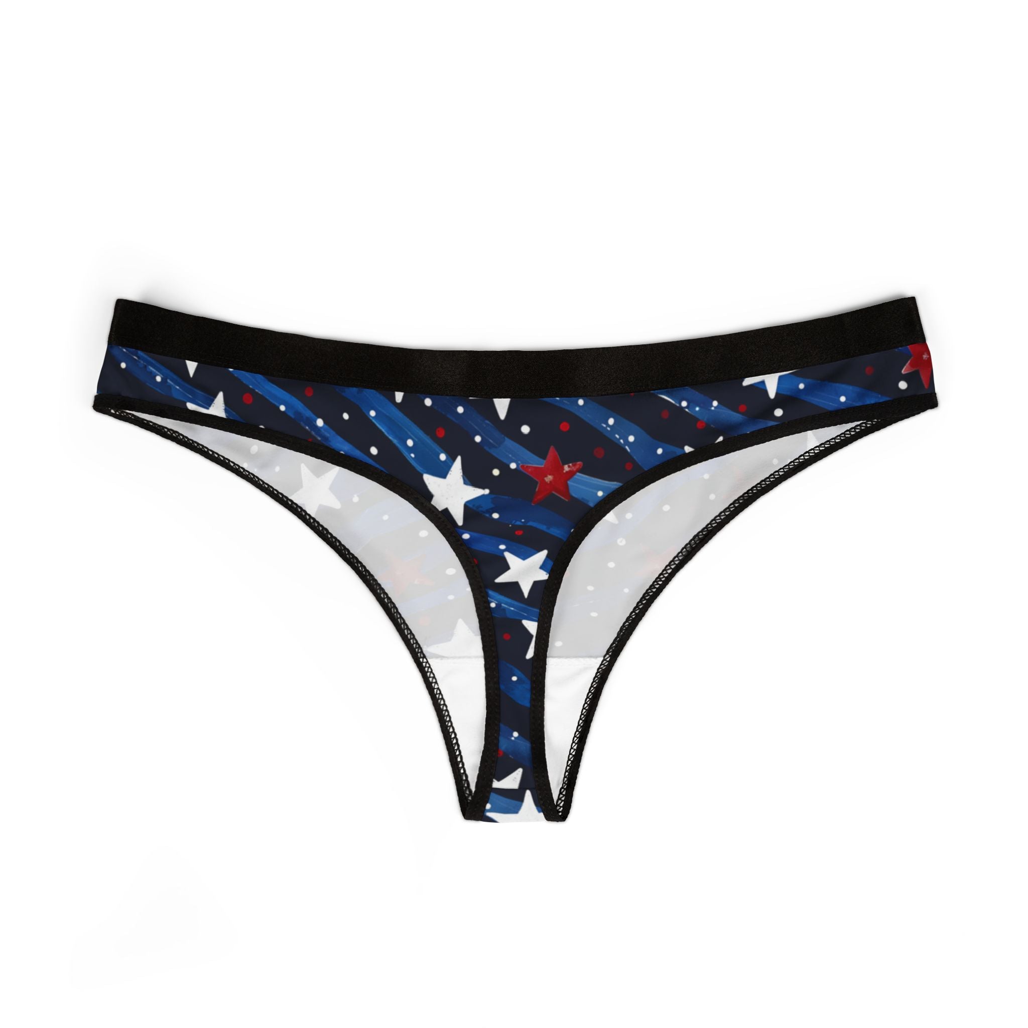 Women's thongs watercolor 4th of july