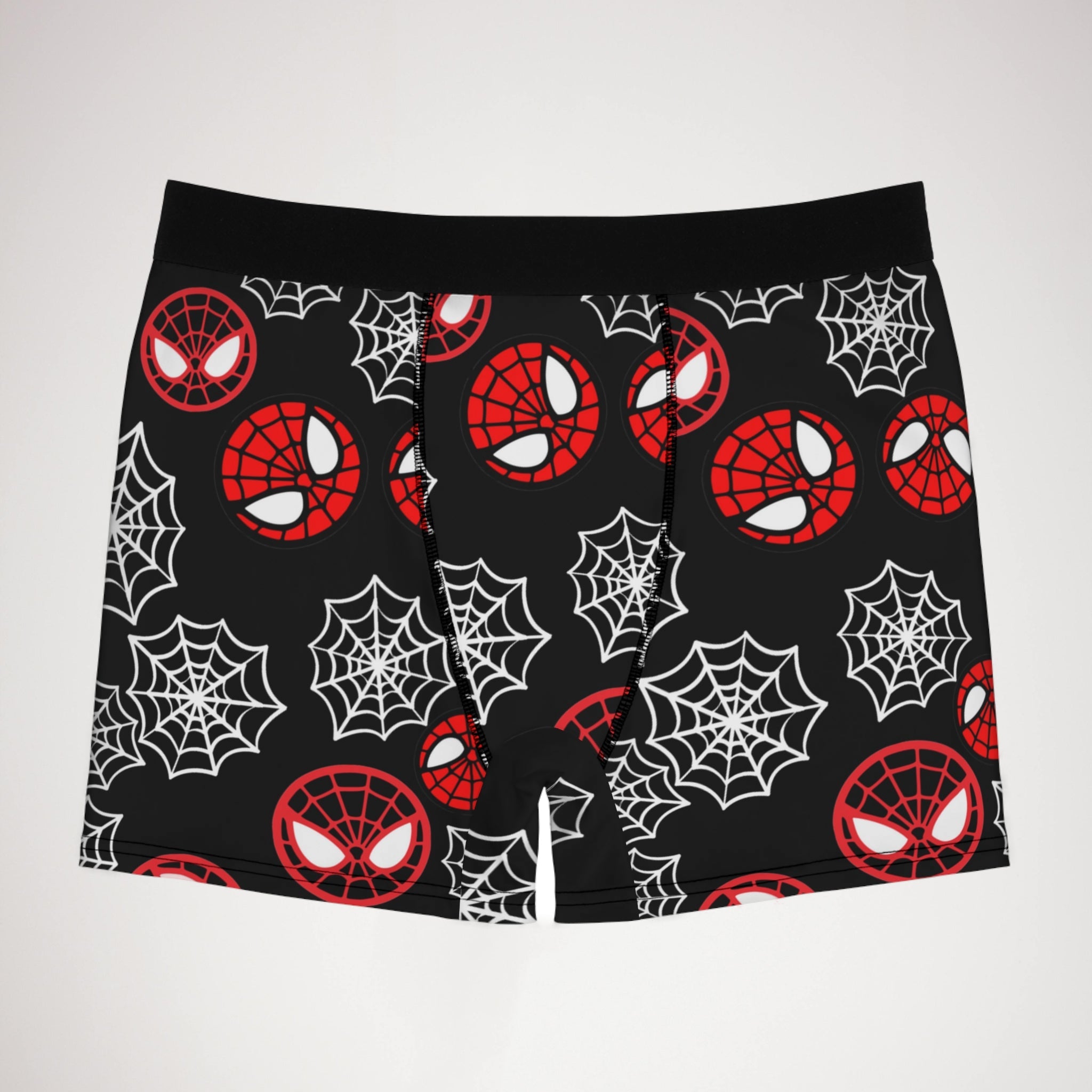 Men's boxer briefs spider circle web black