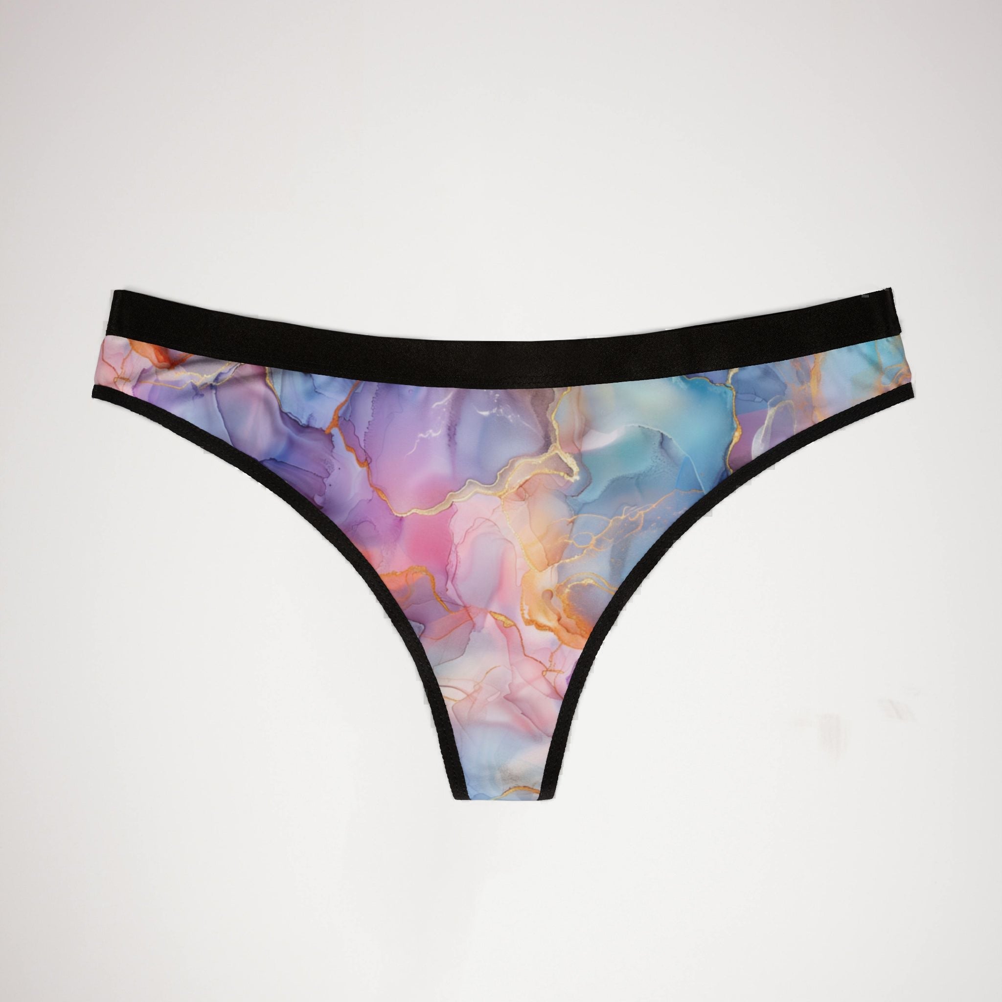 Women's thongs pastel alcohol ink