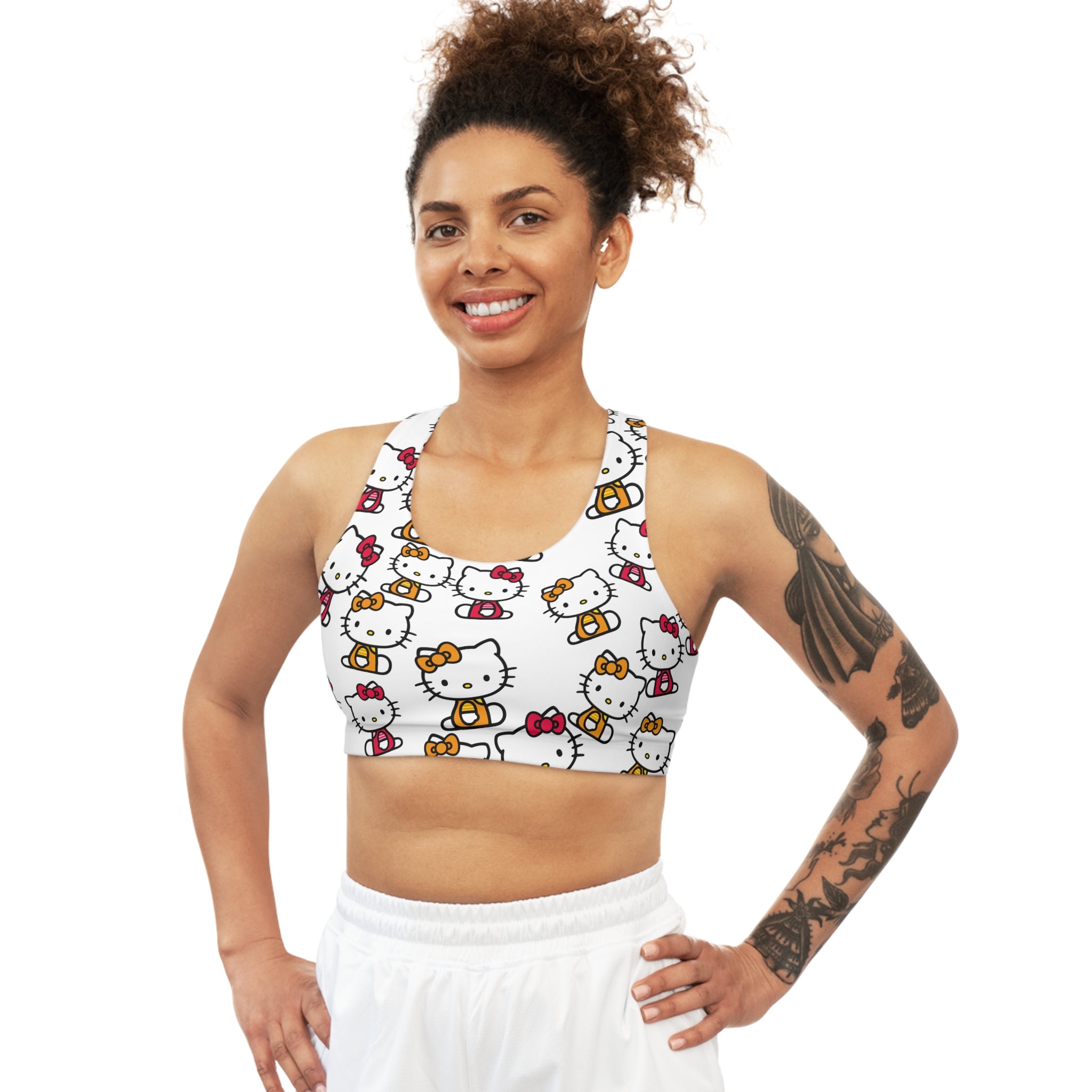 Sports bra kitty two colors white