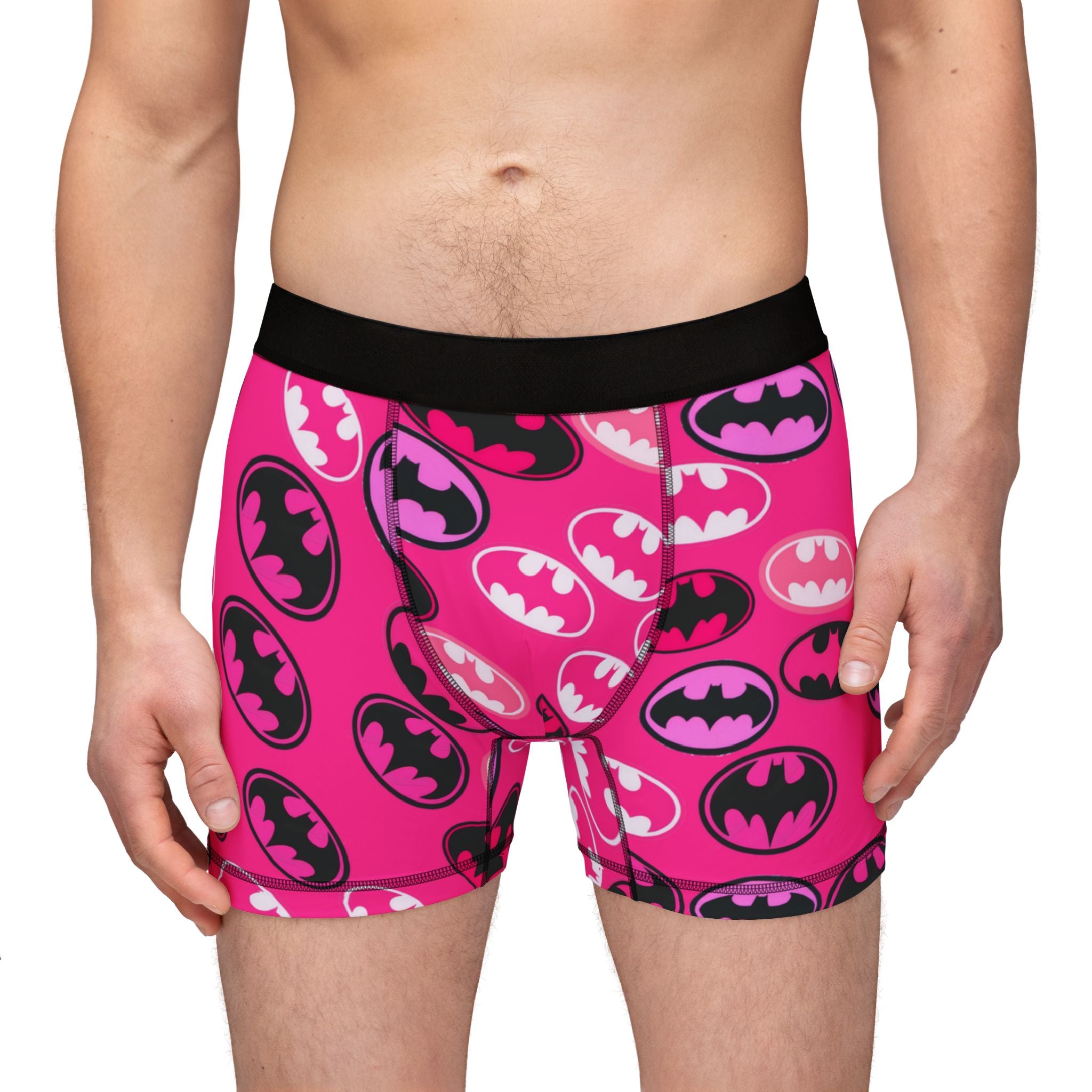 Men's boxers batman rose valentine love pink