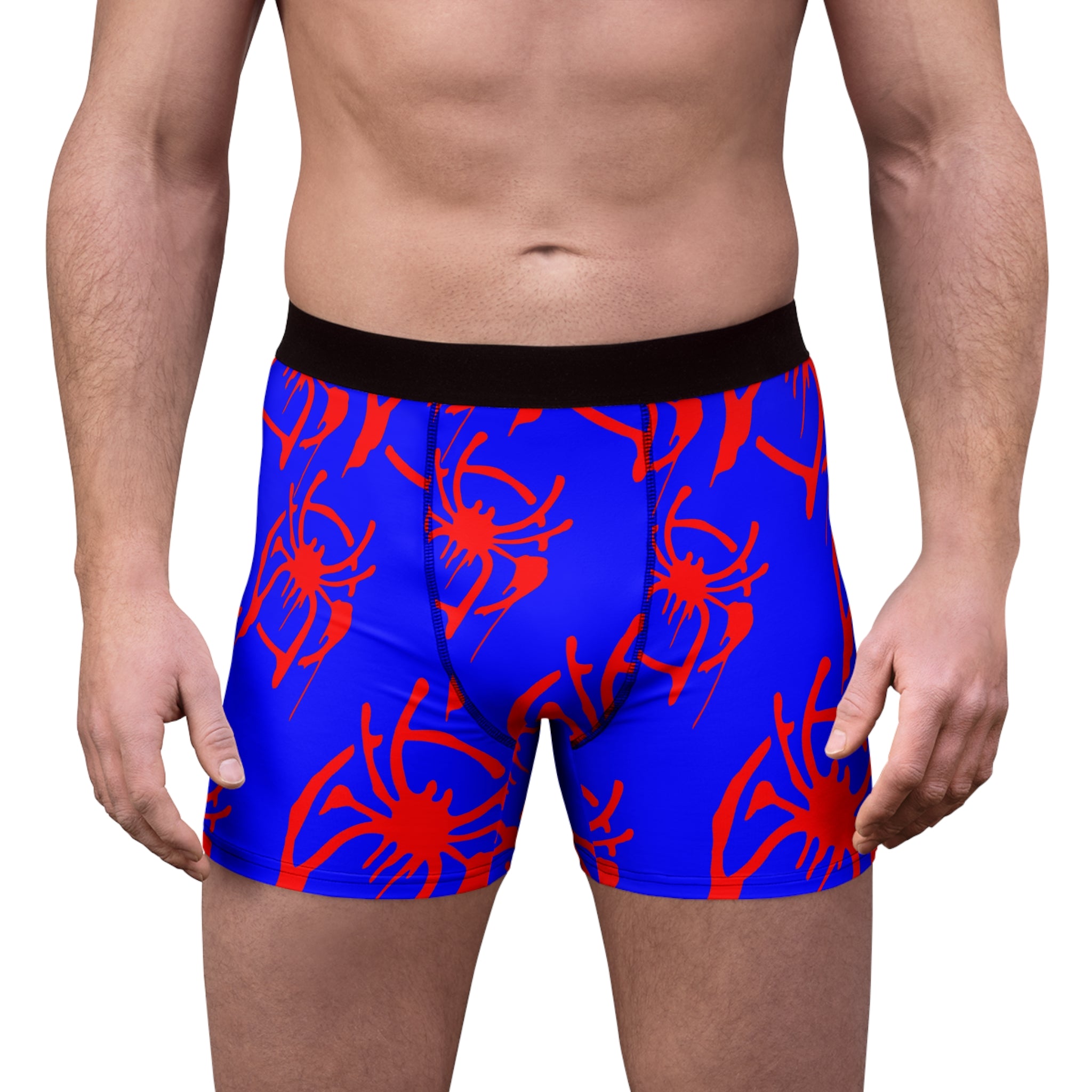 Men's boxer briefs only spider web blue