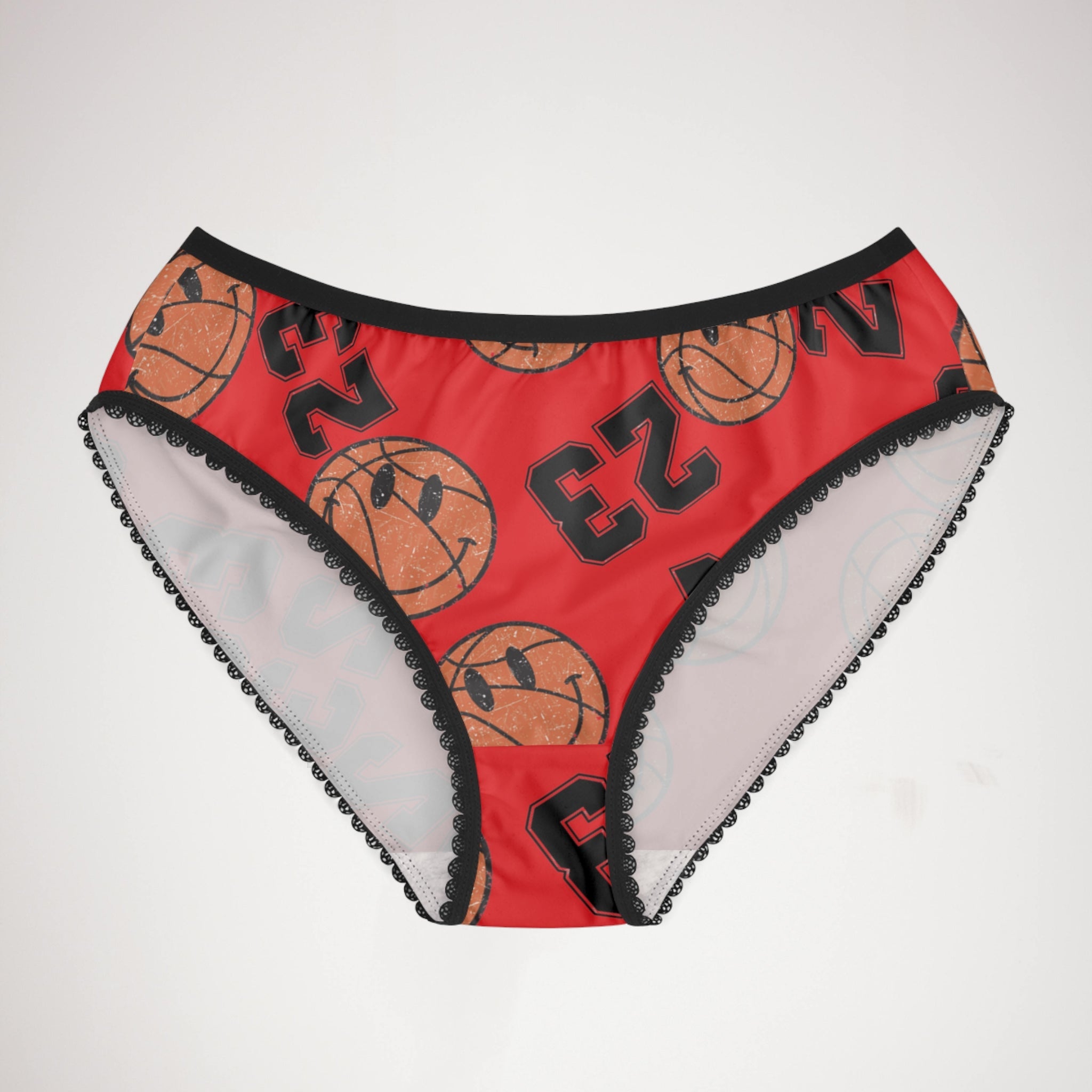 Women's briefs number   basketball red