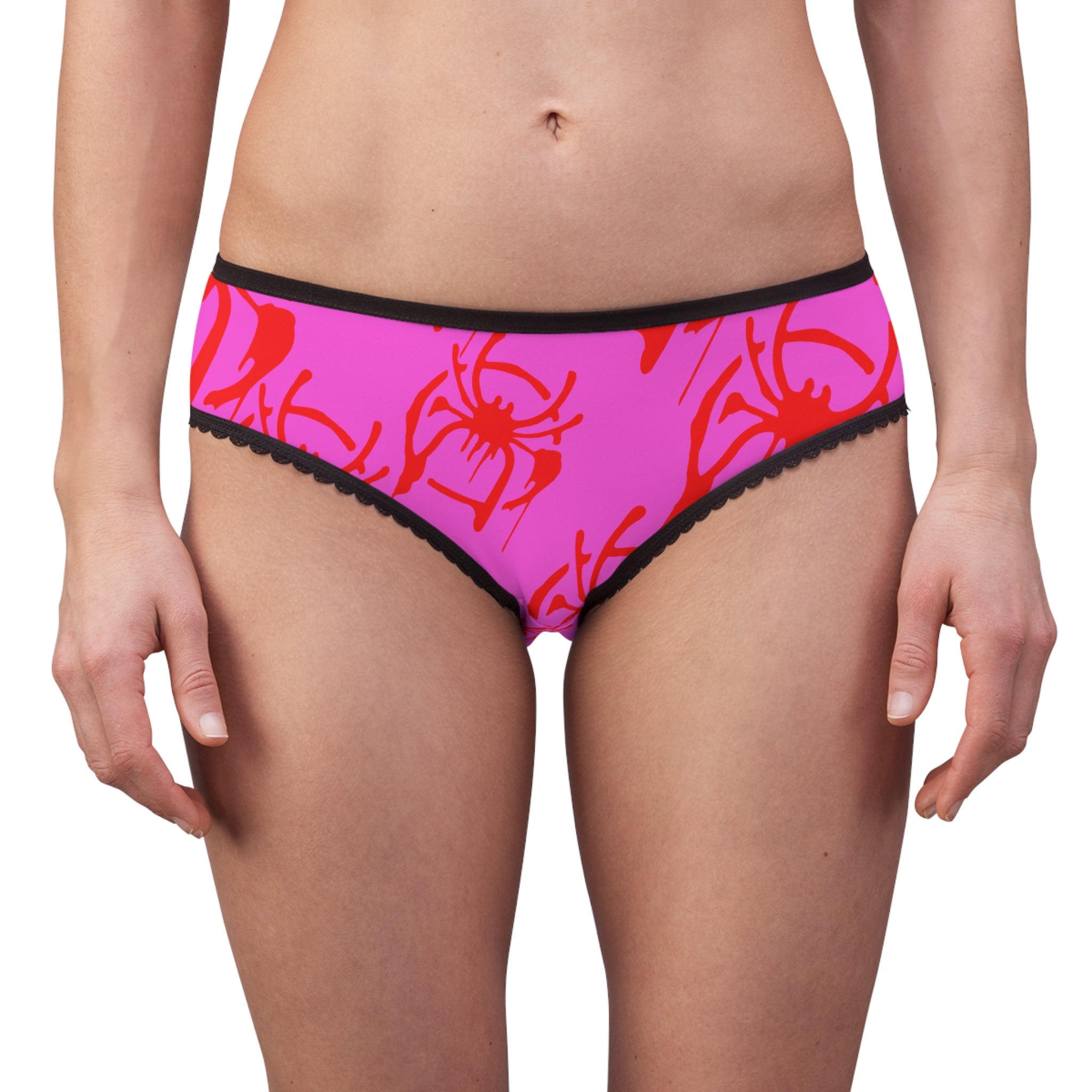 Women's briefs only spider web pink