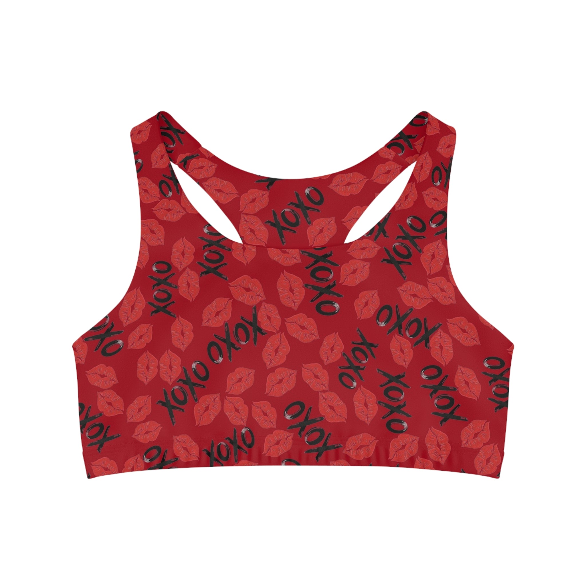 Sports bra xoxo kiss valentine red