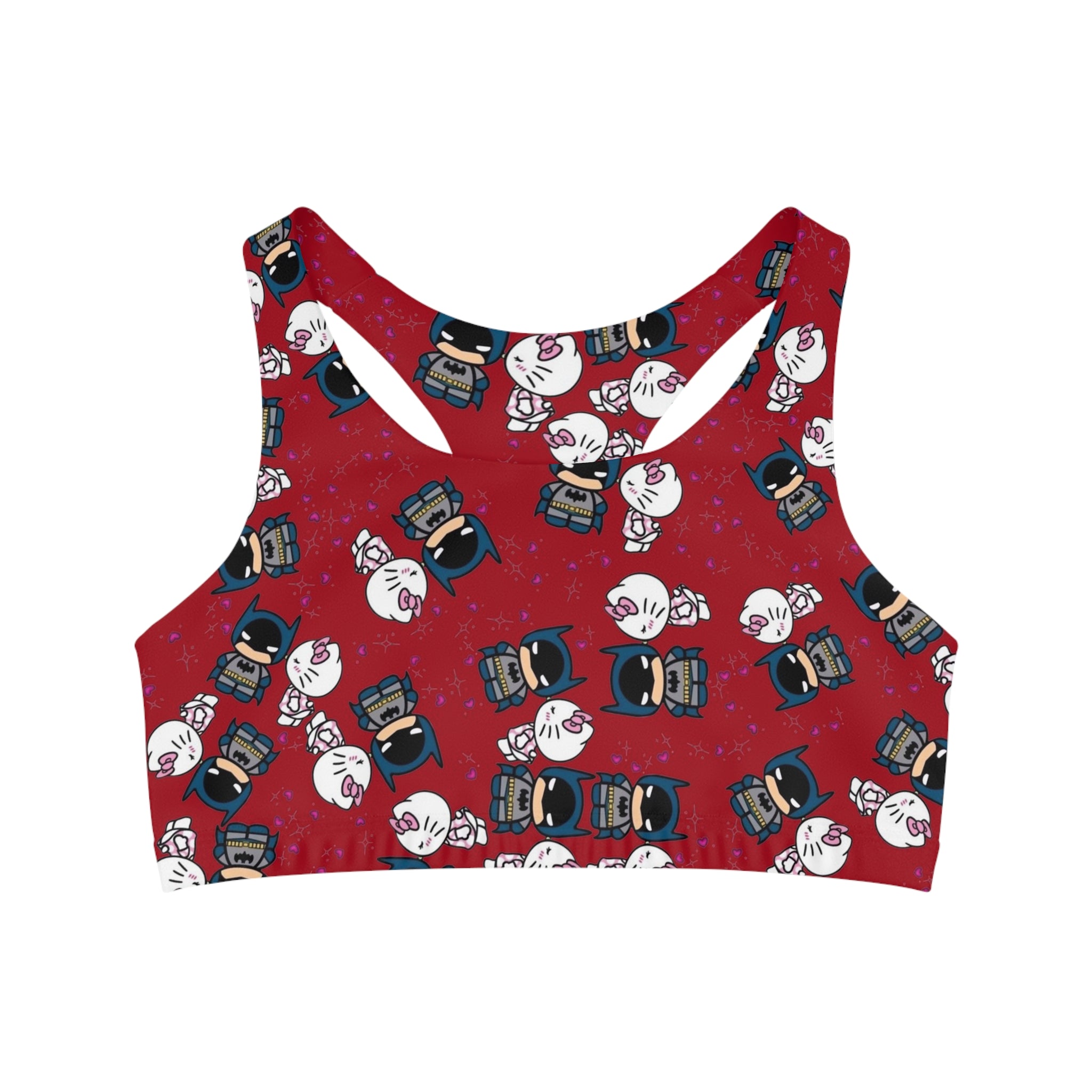 Sports bra kitty batman valentine kiss red