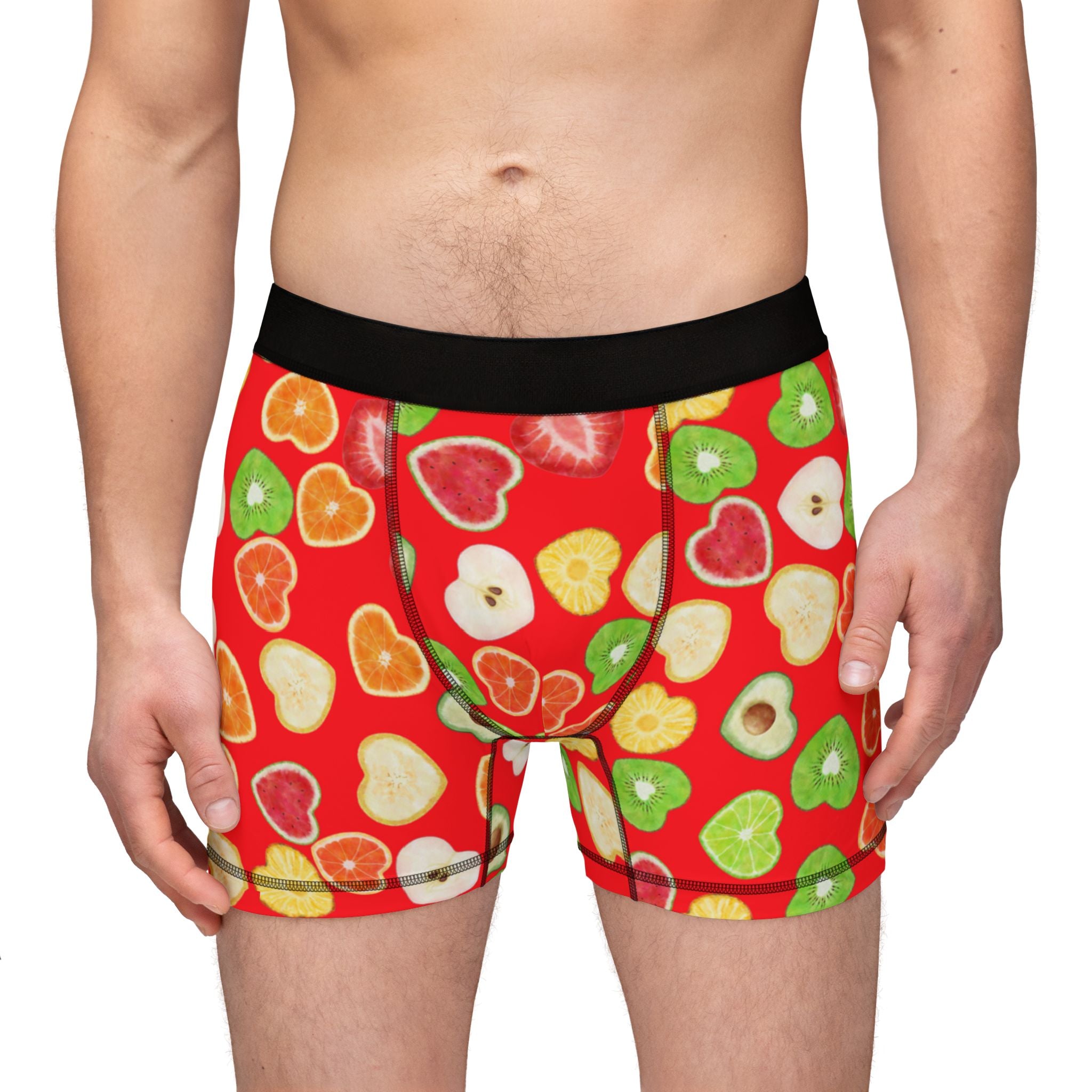 Men's boxers heart fruits red