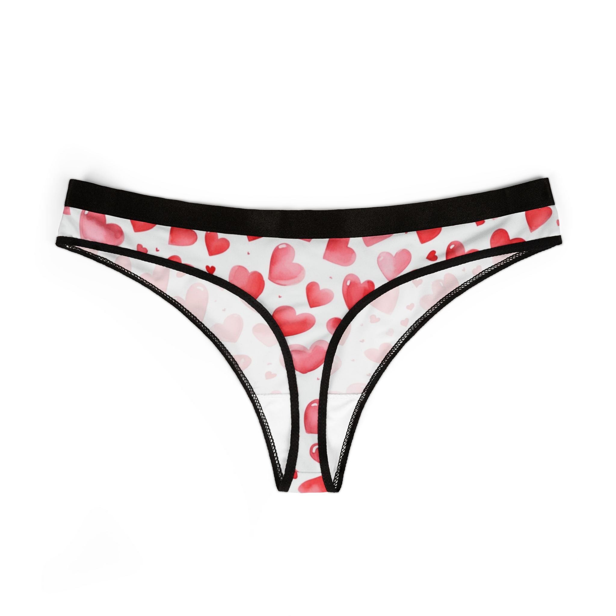 Women's thongs valentines day heart extra