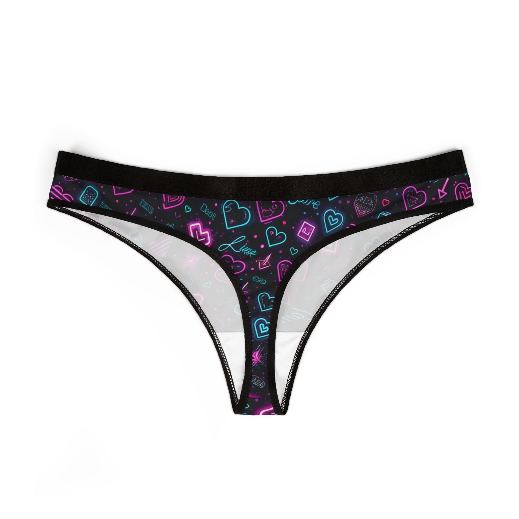 Women's thongs valentine digital