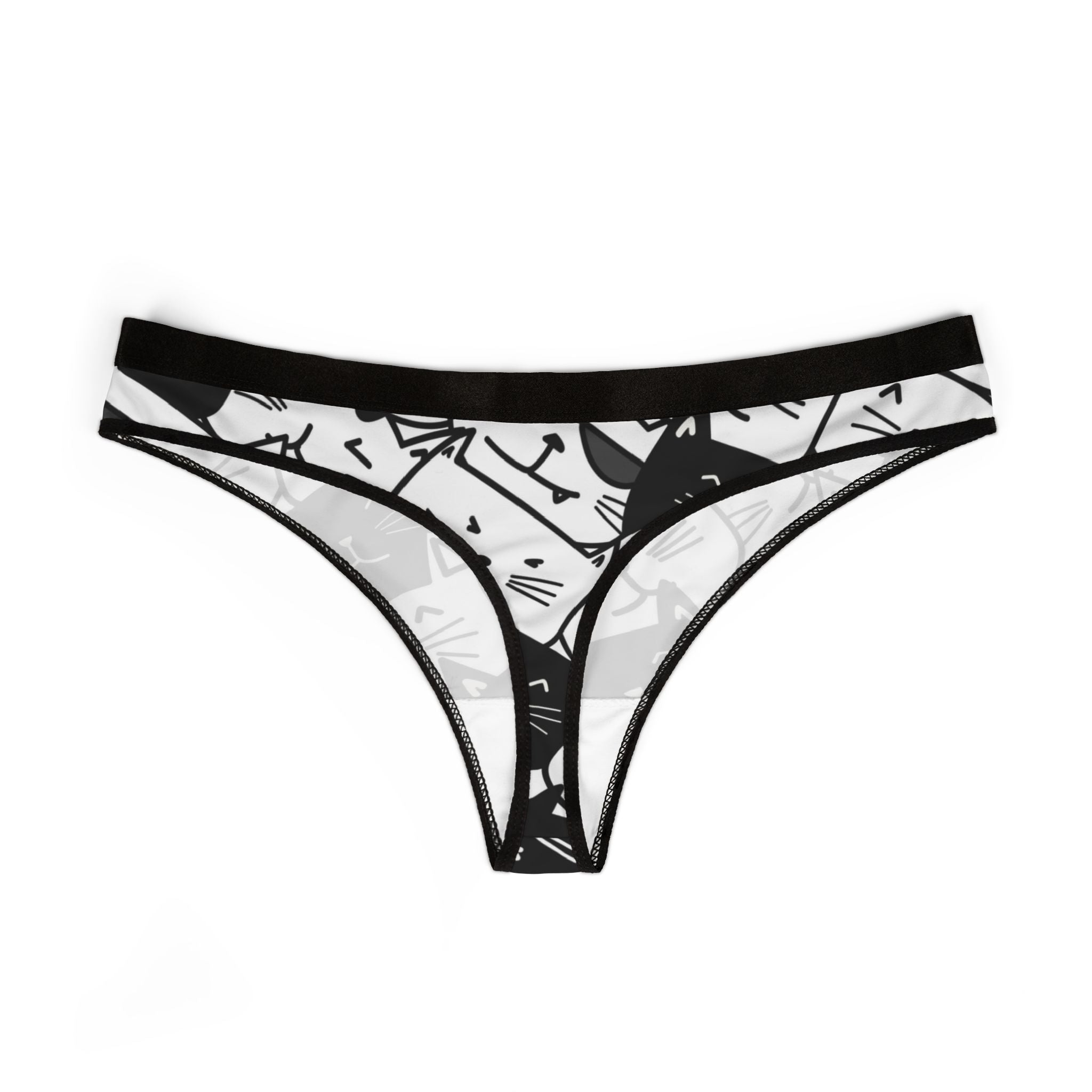 Women's thongs cute cat