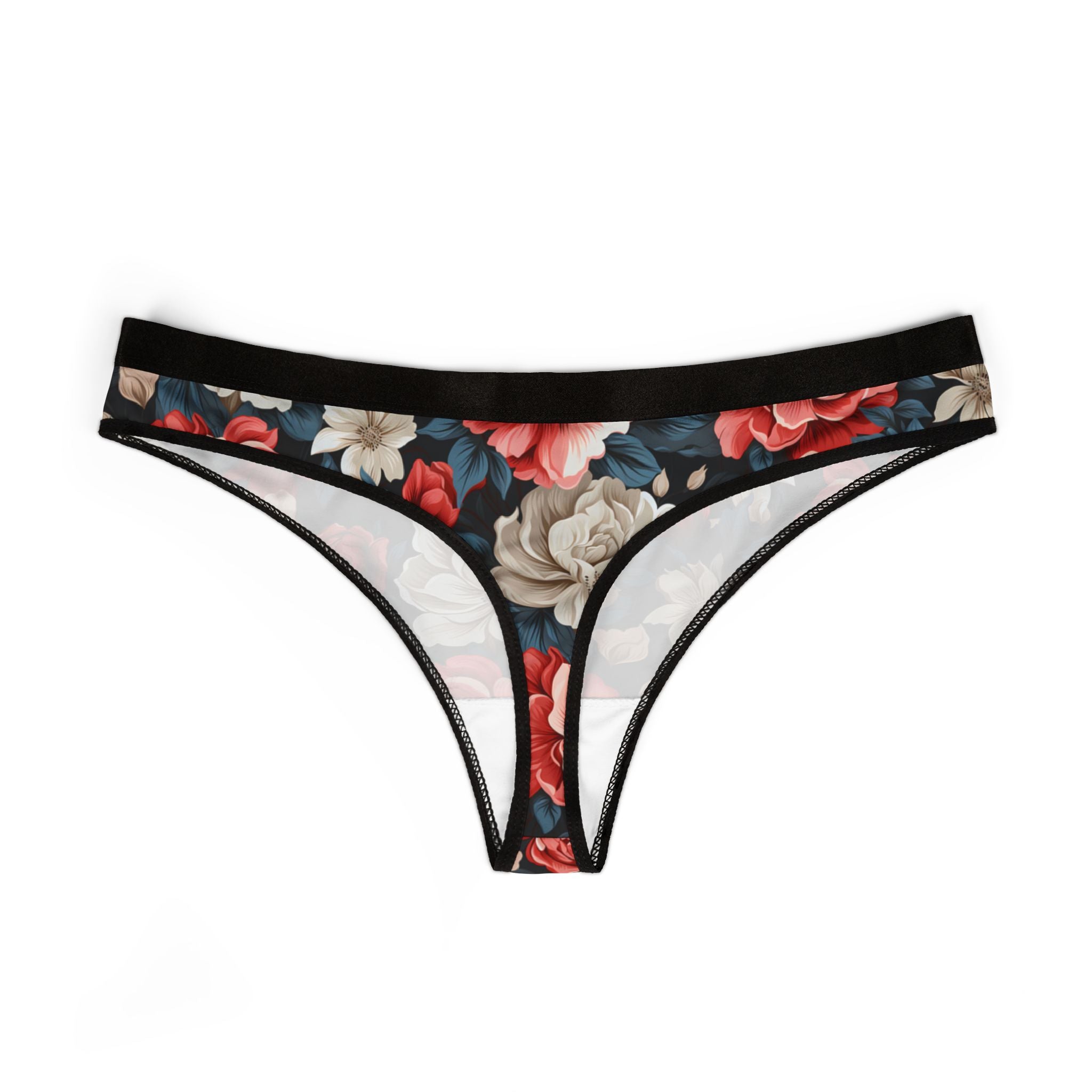 Women's thongs cherry rose