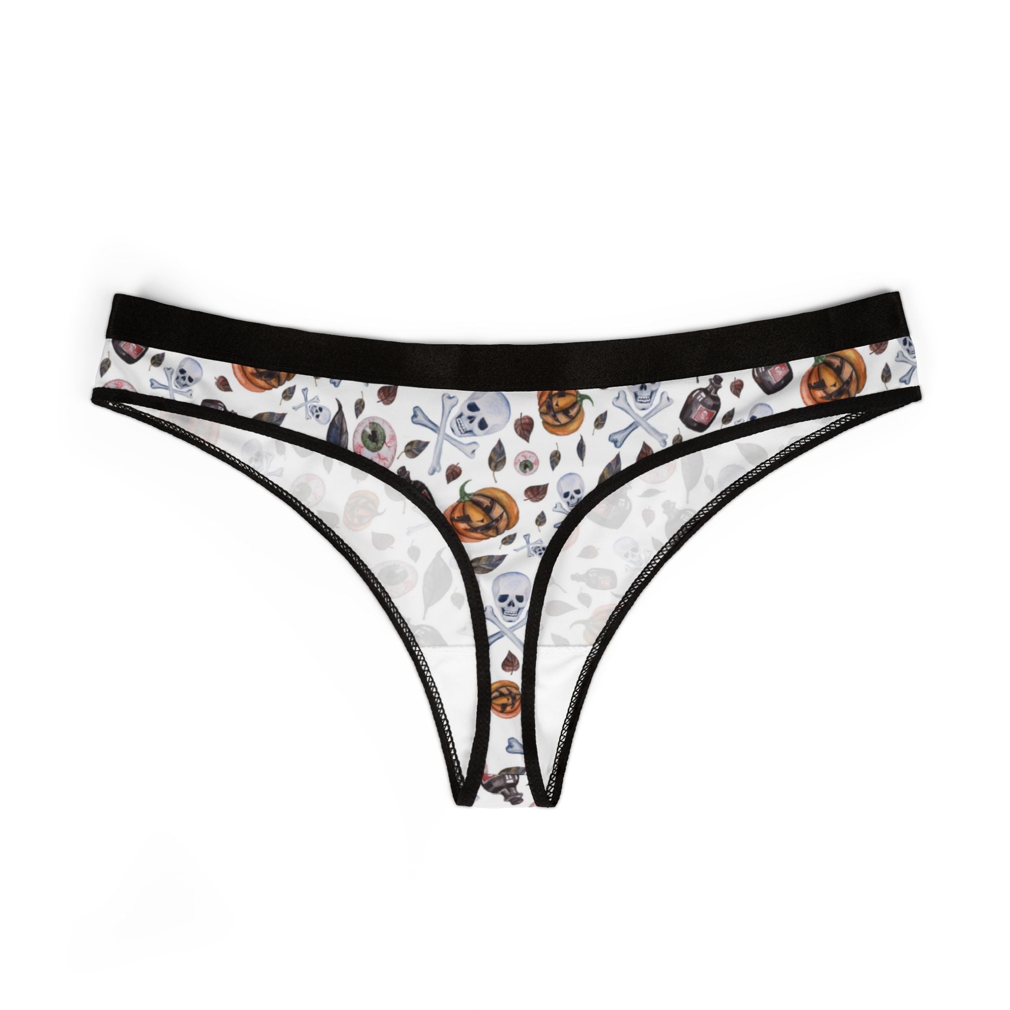 Women's thongs watercolor halloween