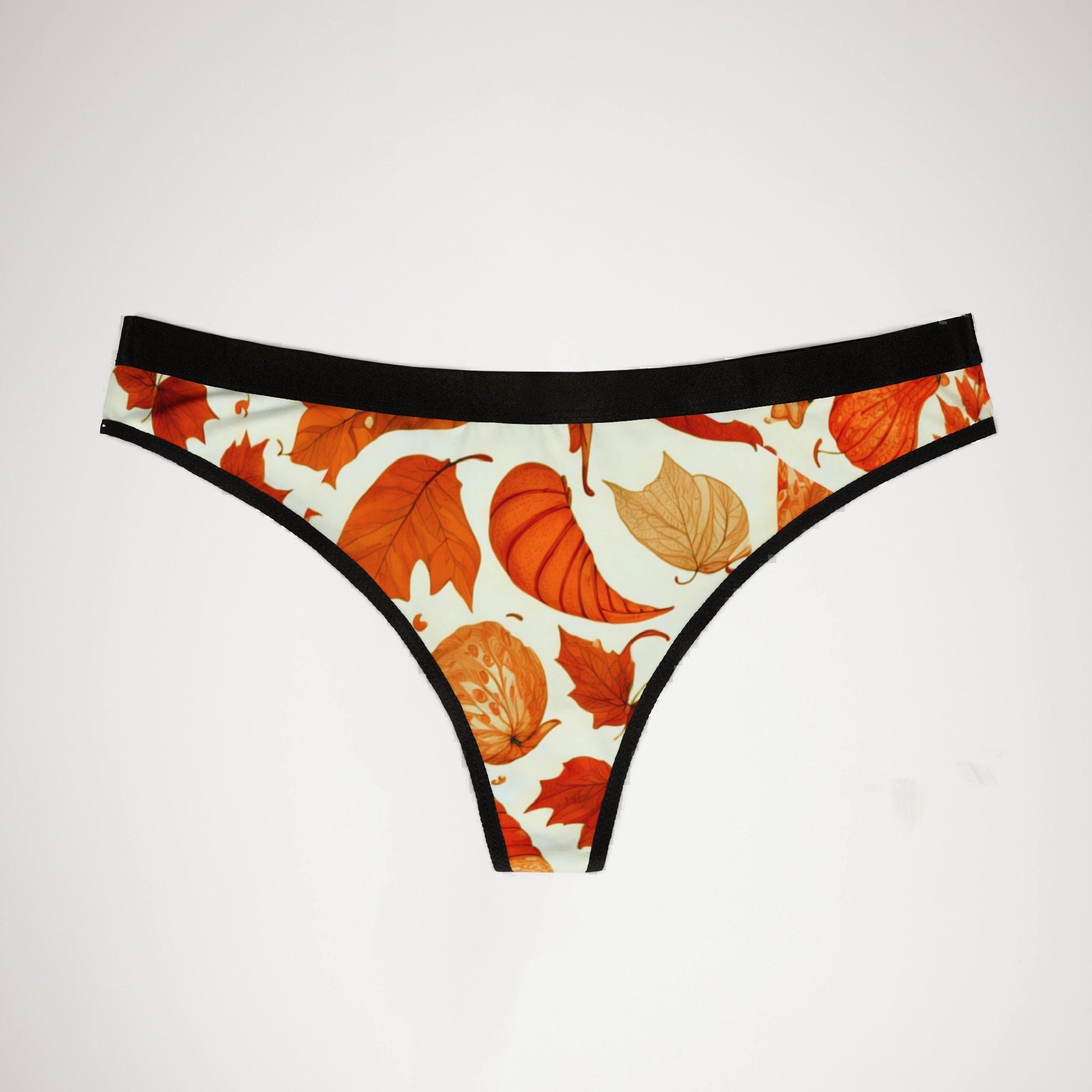 Women's thongs autumn leaves