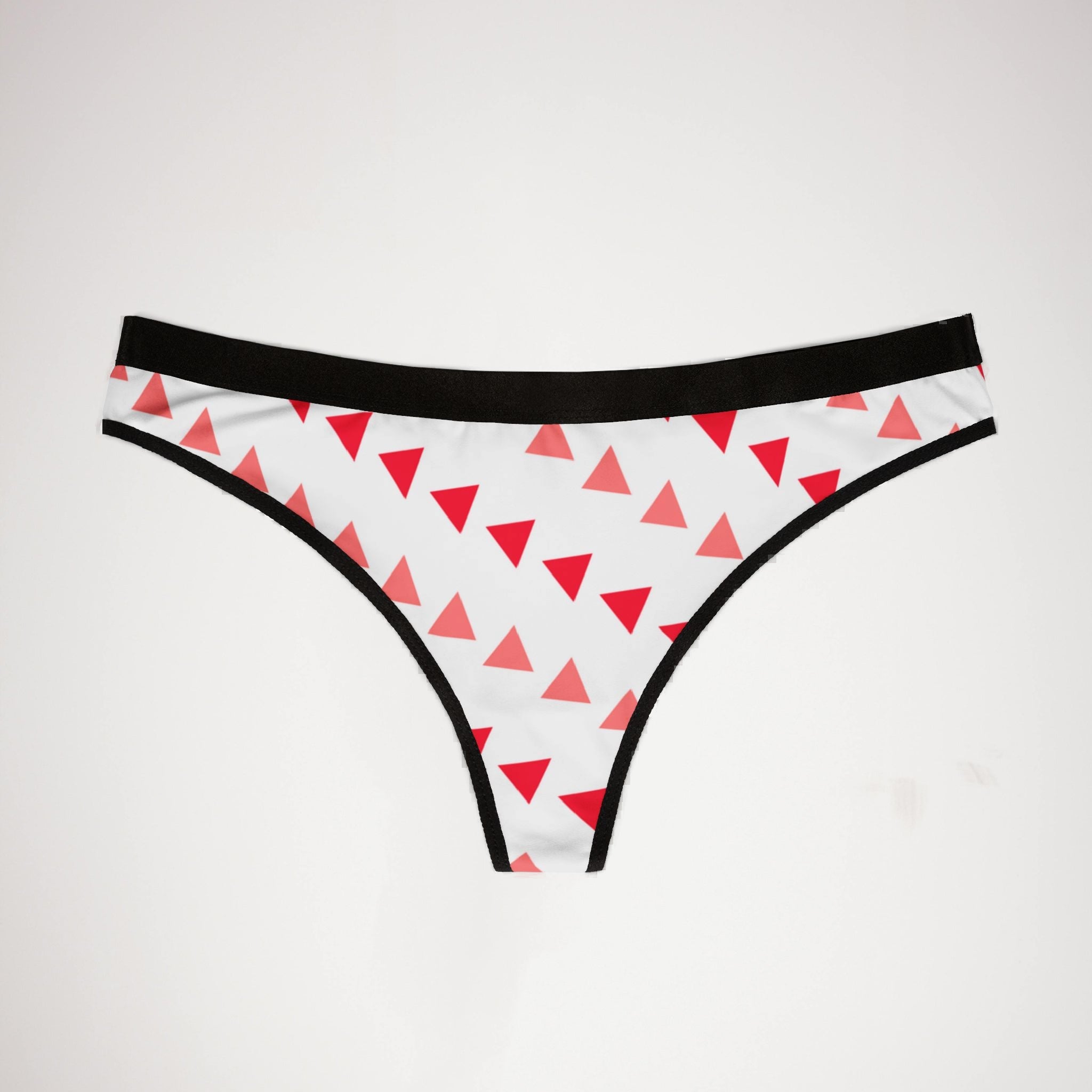 Women's thongs red christmas dots