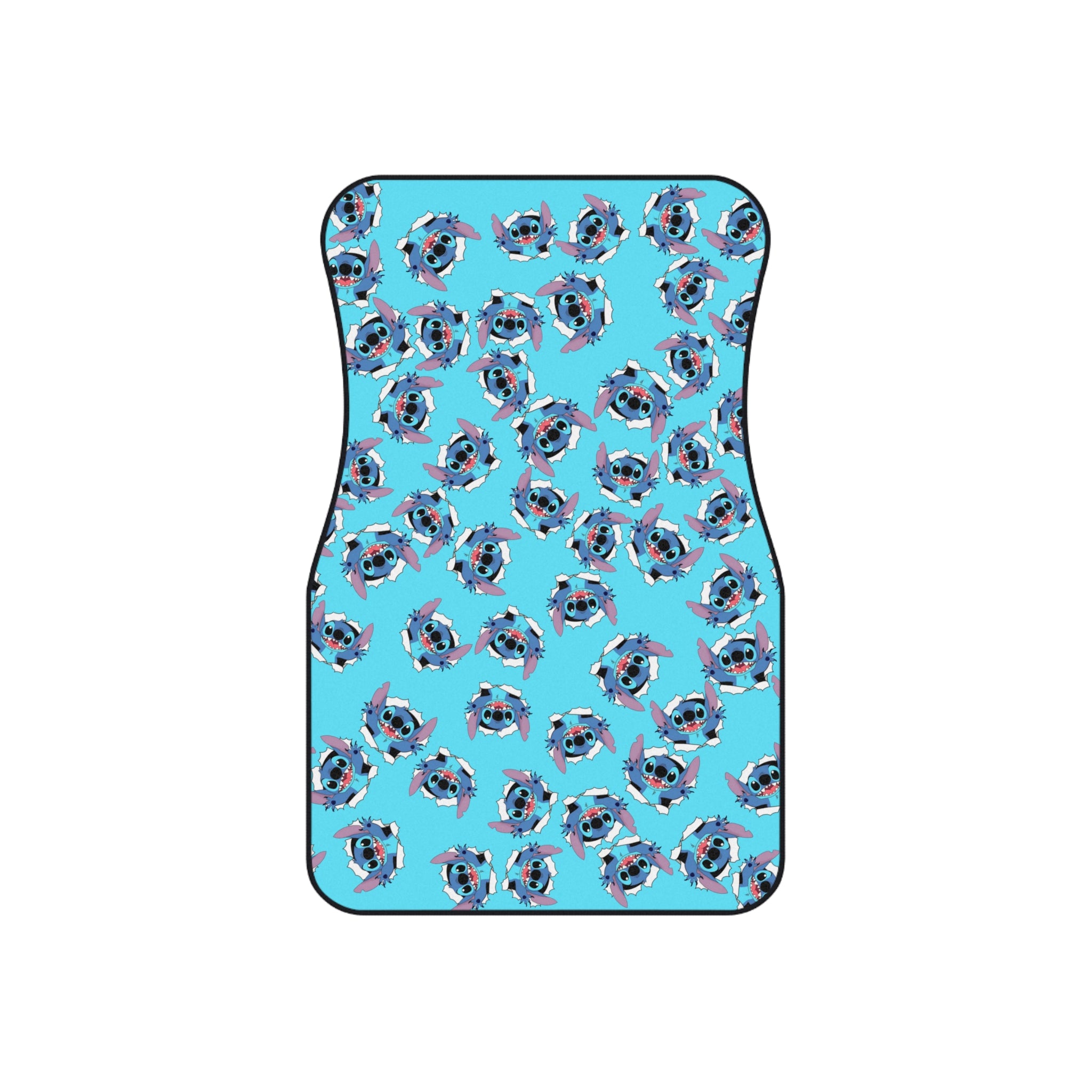 Car mats (set of 4) stitch cyan