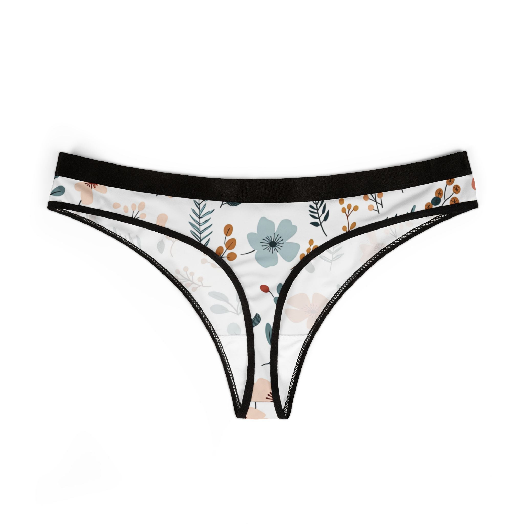 Women's thongs minimal boho flowers