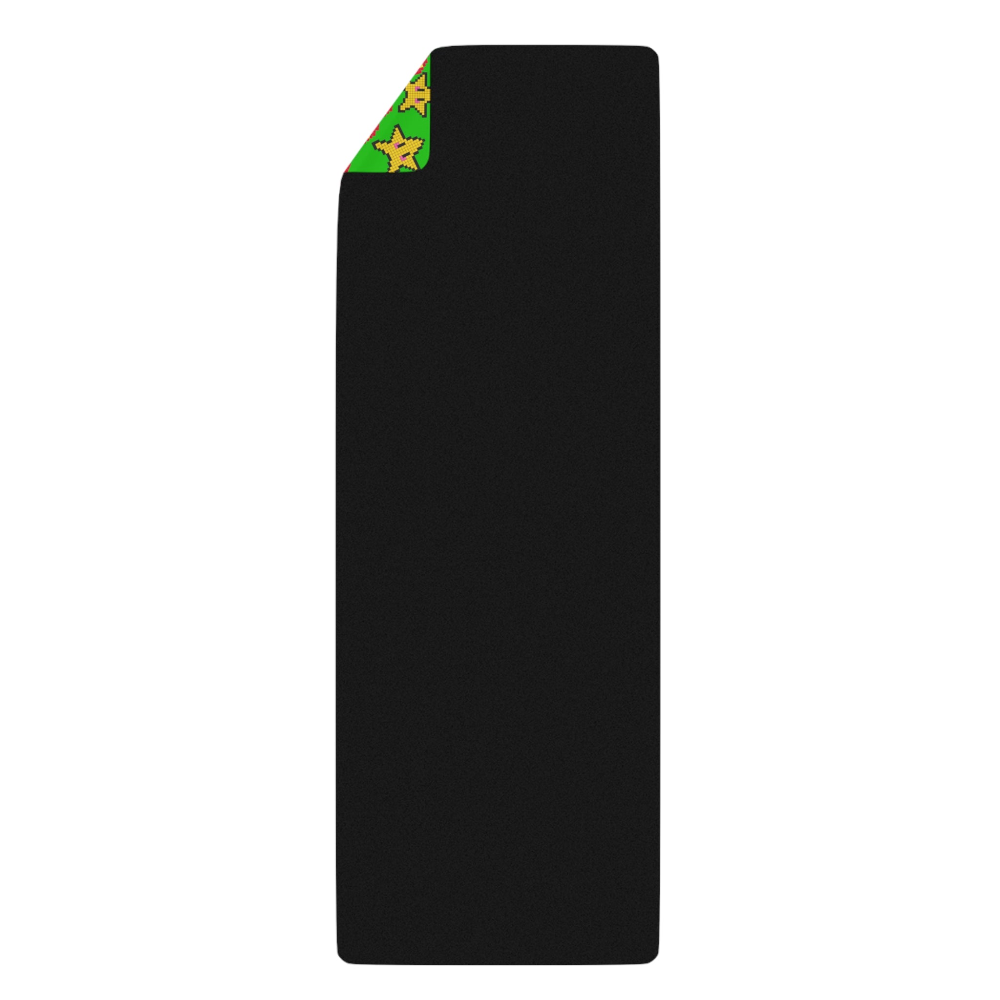 Rubber yoga mat mcqueen stars green