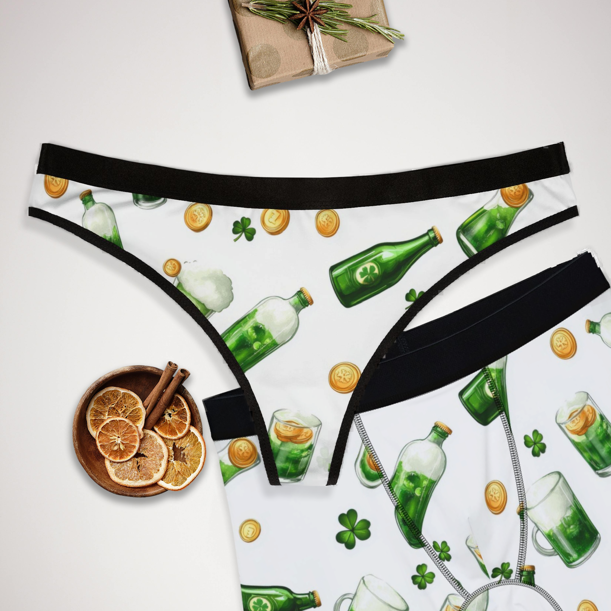 Matching underwear St Patricks Day Two for couples boxer & thong set