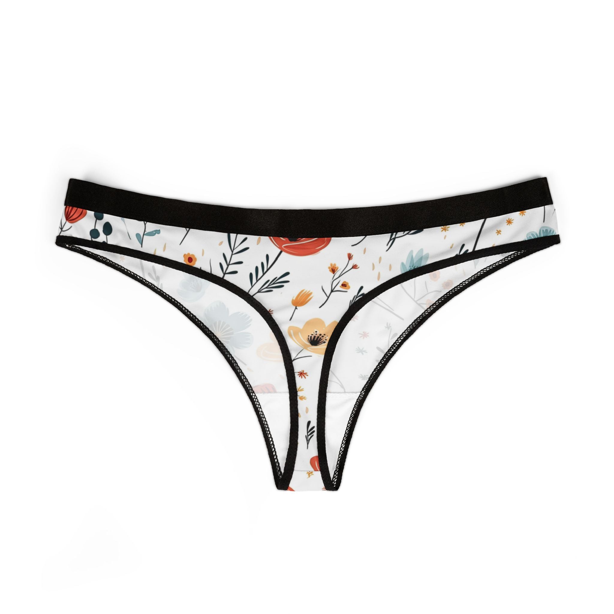 Women's thongs minimal boho flowers
