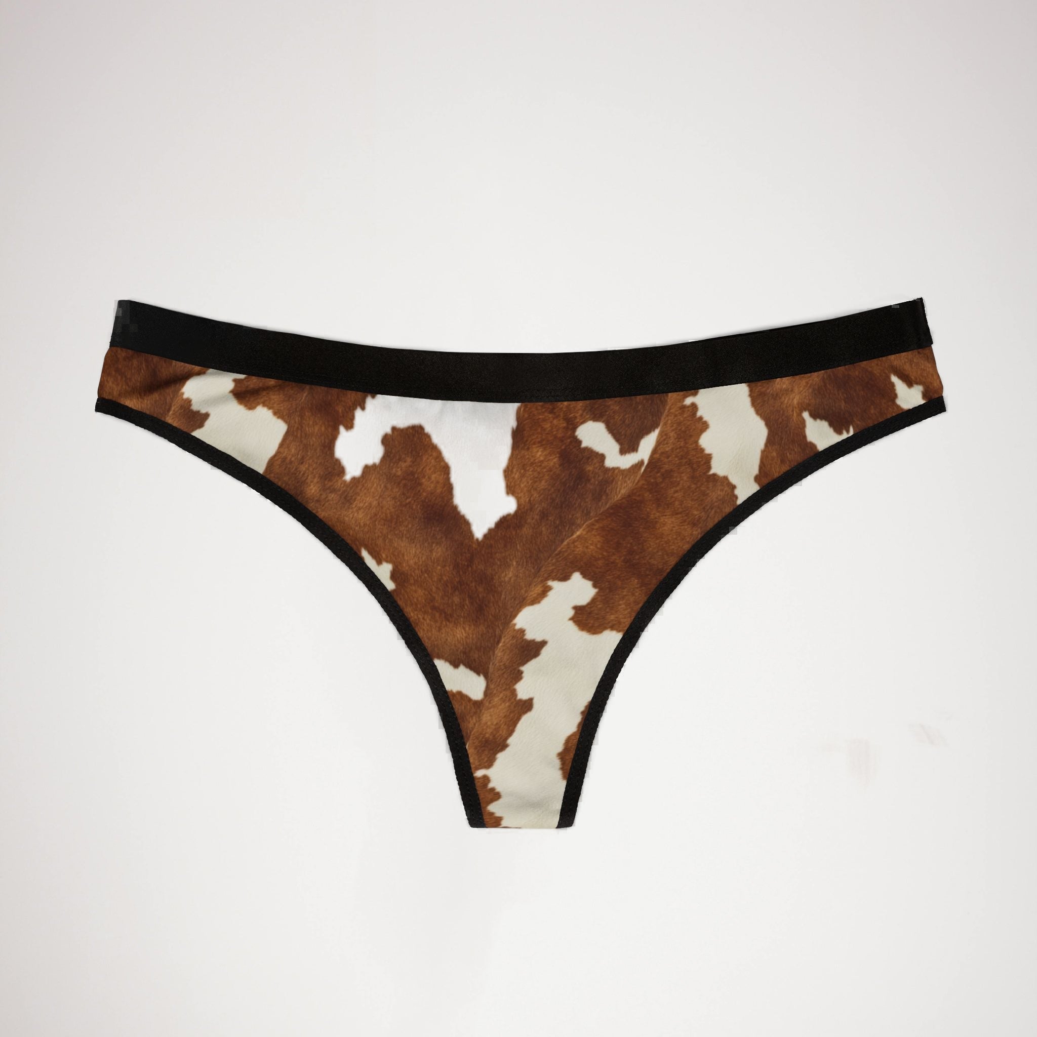 Women's thongs colorful cow print
