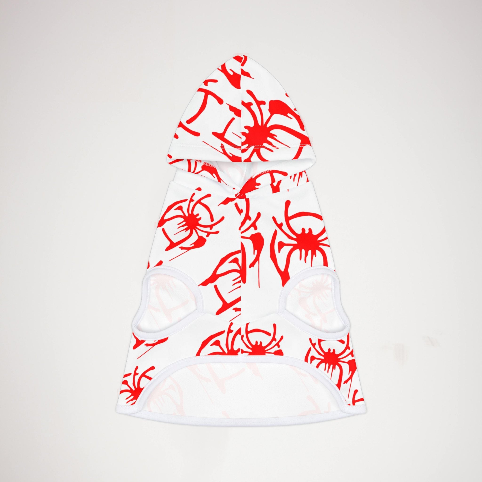 Pet hoodie only spider web white