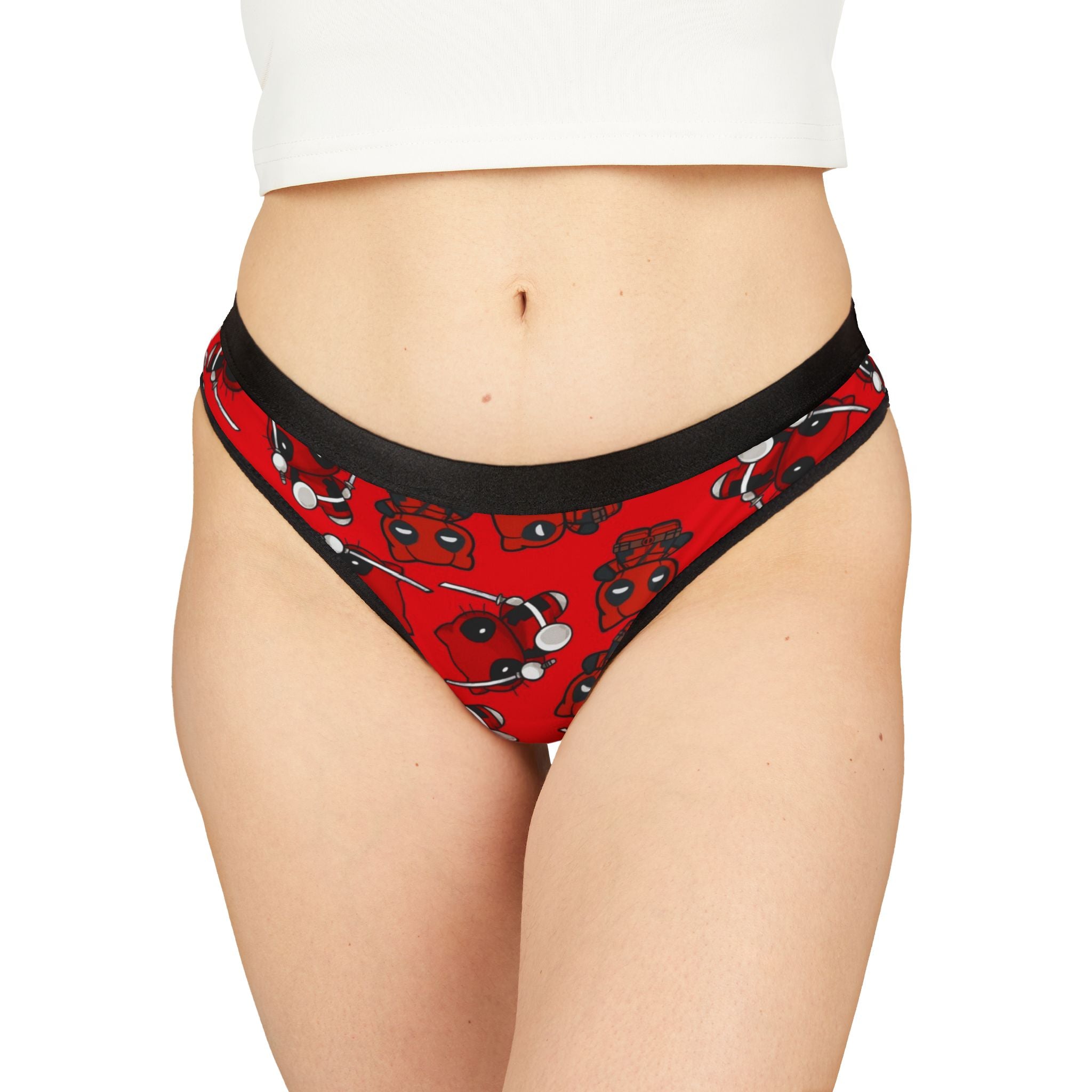 Women's thongs kitty deadpool red