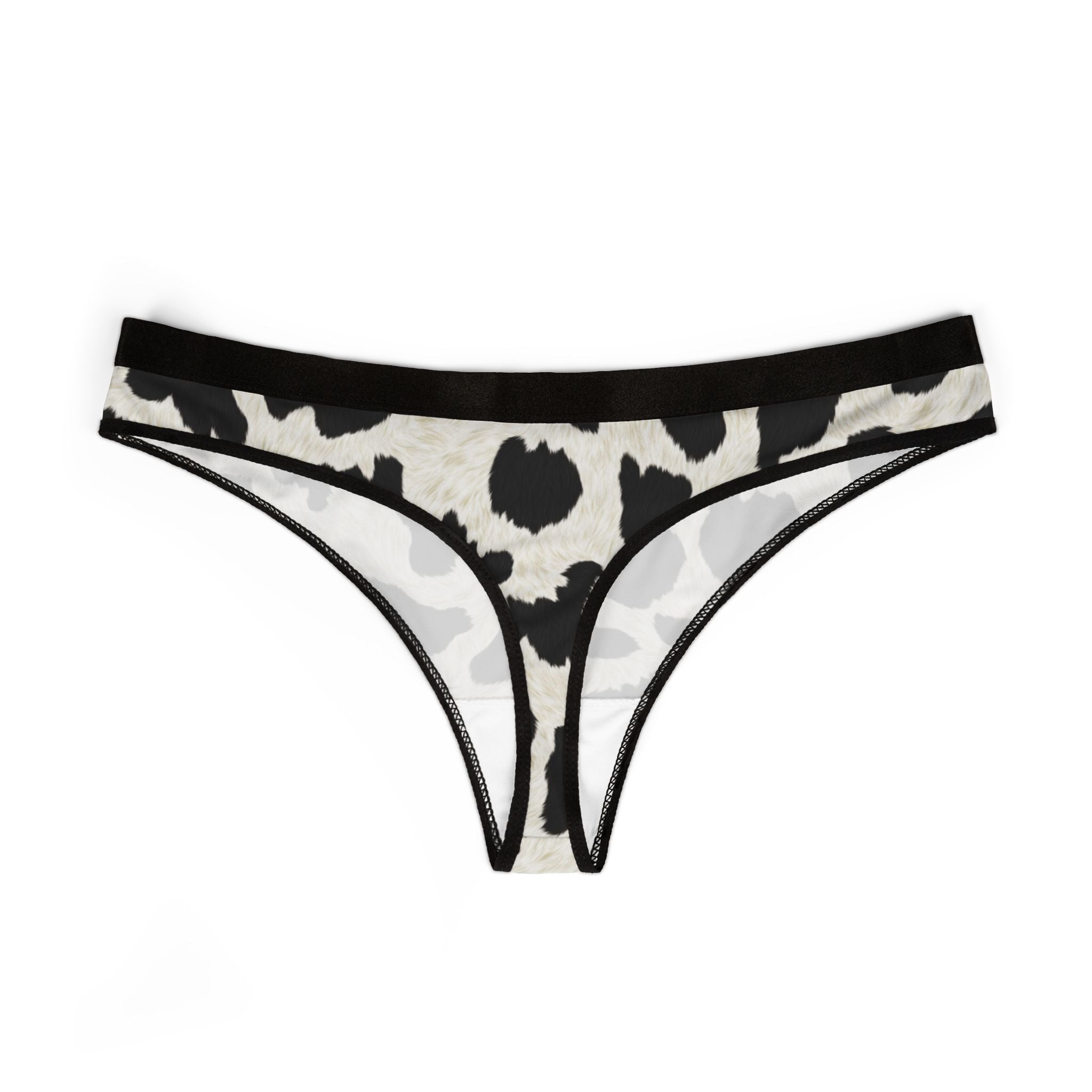 Women's thongs colorful cow print